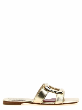 Elasticated 'New Metal Buckle' Mules