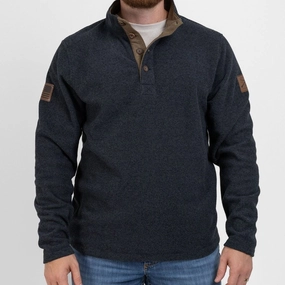 Fleece Henley - Black Scarved Travel purpose