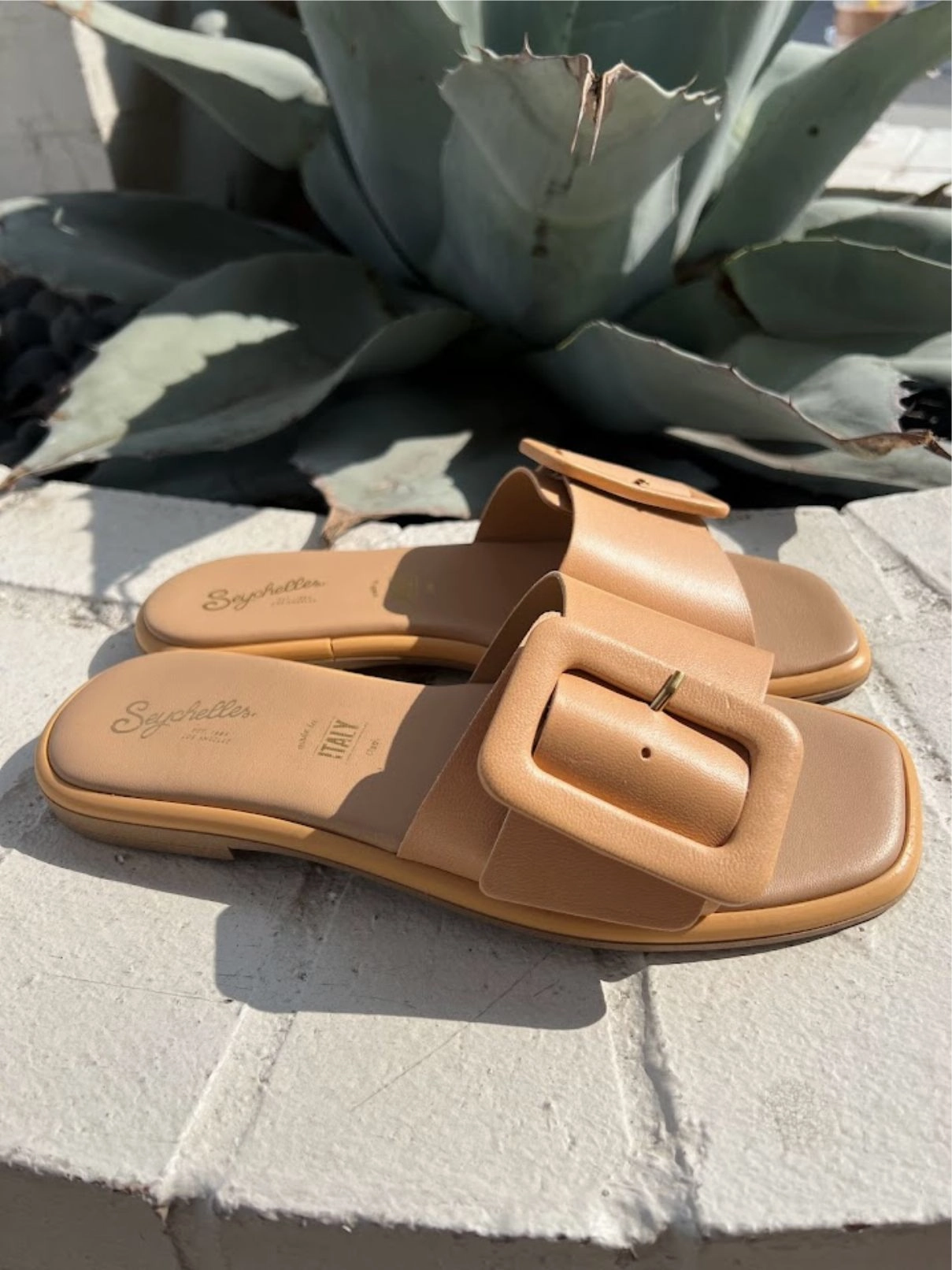 Fashion Forward Seychelles Manhattan Leather Sandal in Beige