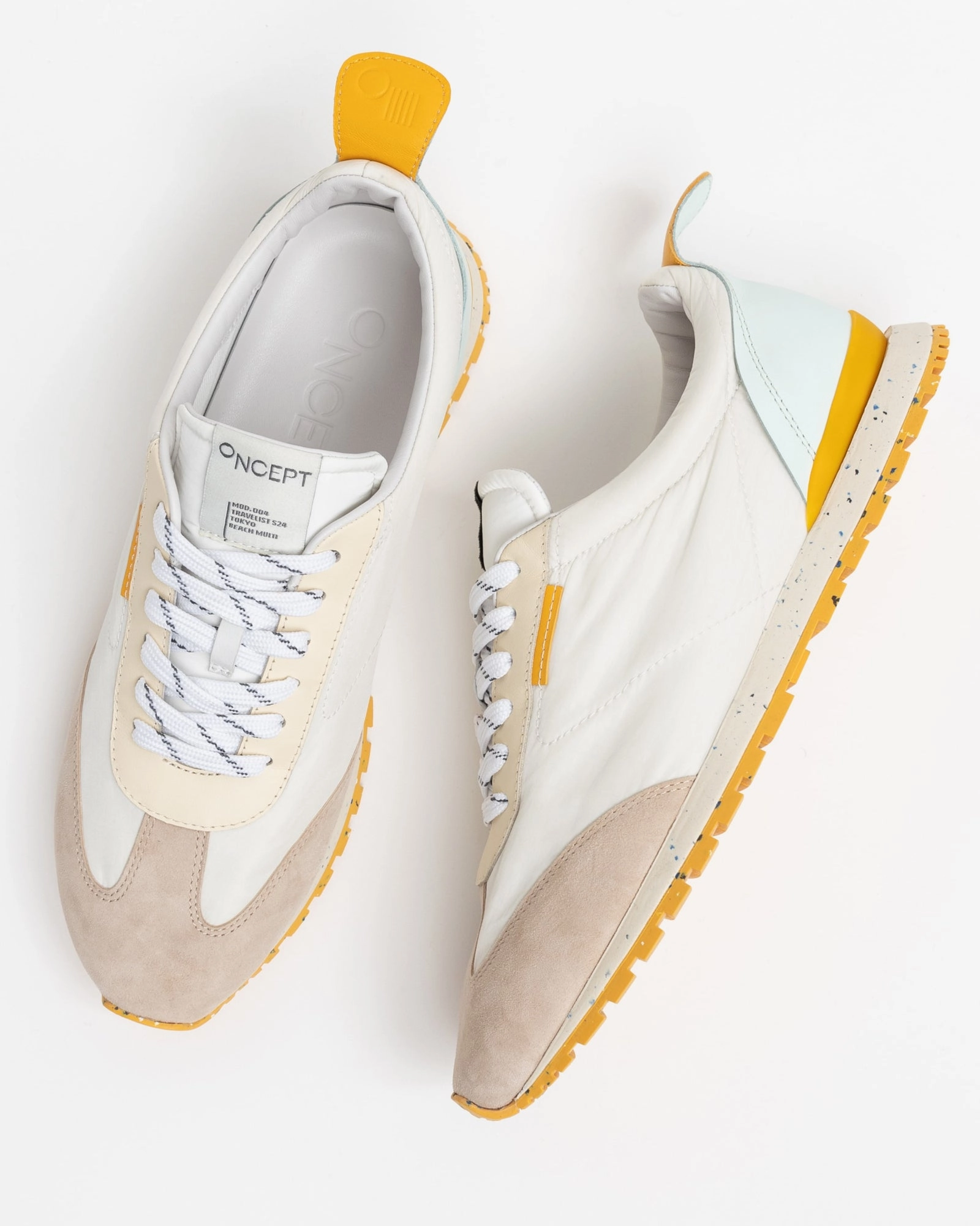 Oncept Tokyo Sneakers in Beach Multi Slip Resistant Tread Pattern Sneaker Cleaner