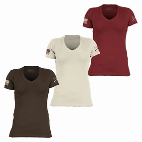 Basic T-Shirt Women's V-Neck Autumn Collection 3-Pack Quick Dry Material