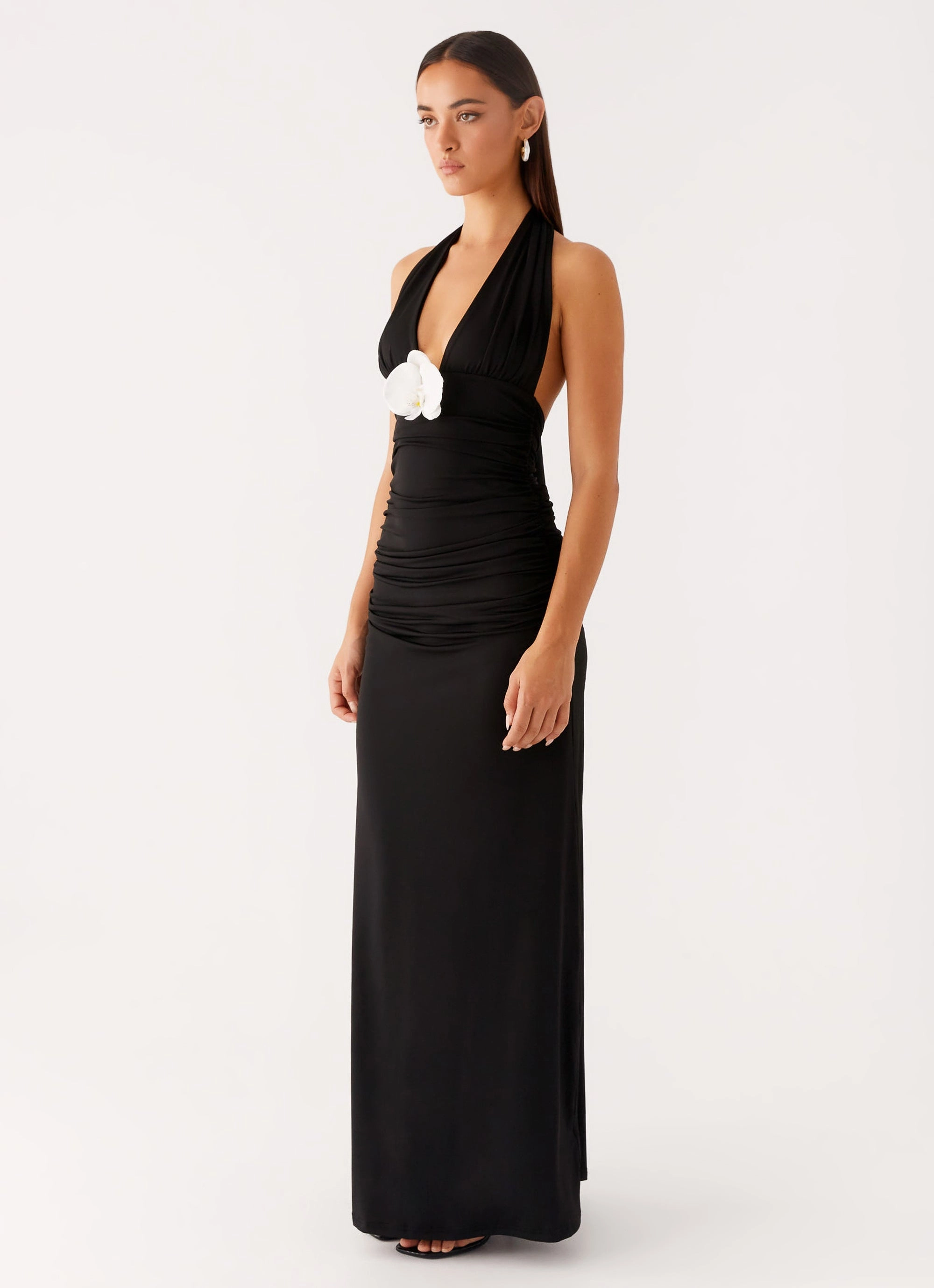 Subtle tone Love Energy Adalie Halter Neck Midi Dress - Black