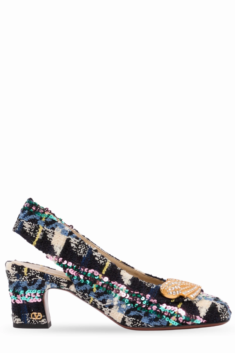 Dress Footwear PU midsole Adamantine Slingback Pumps