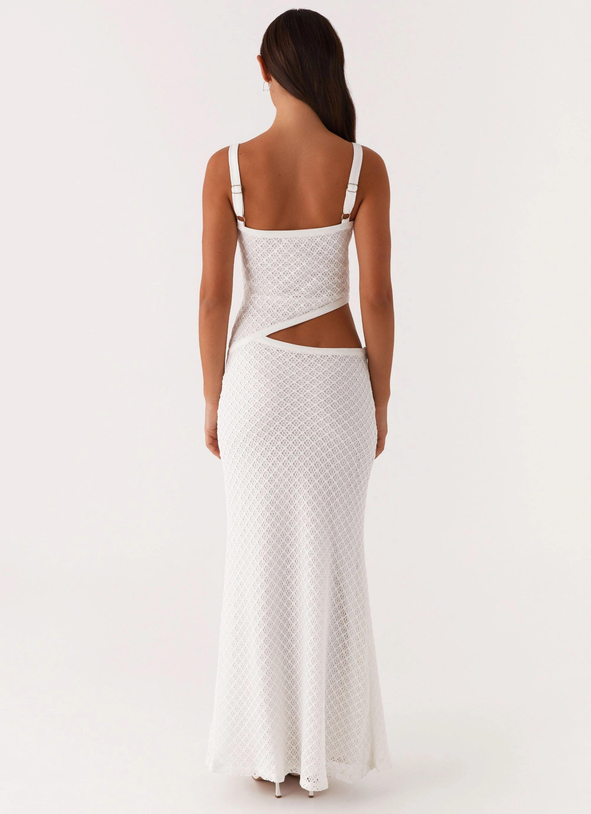 Elegant Layer Jocelyn Maxi Dress - White Crochet