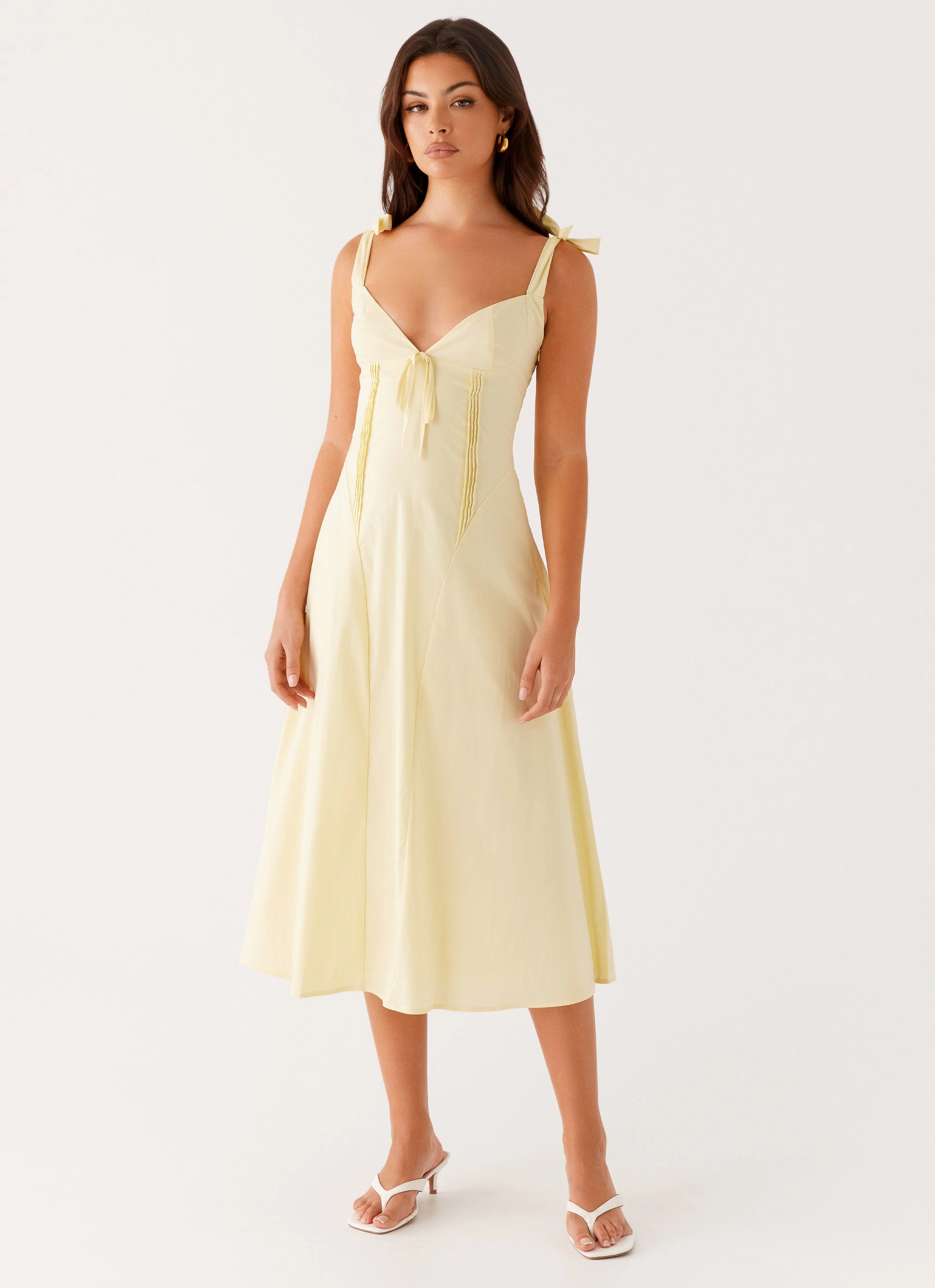Adela Midi Dress - Yellow Day-To-Night Wear