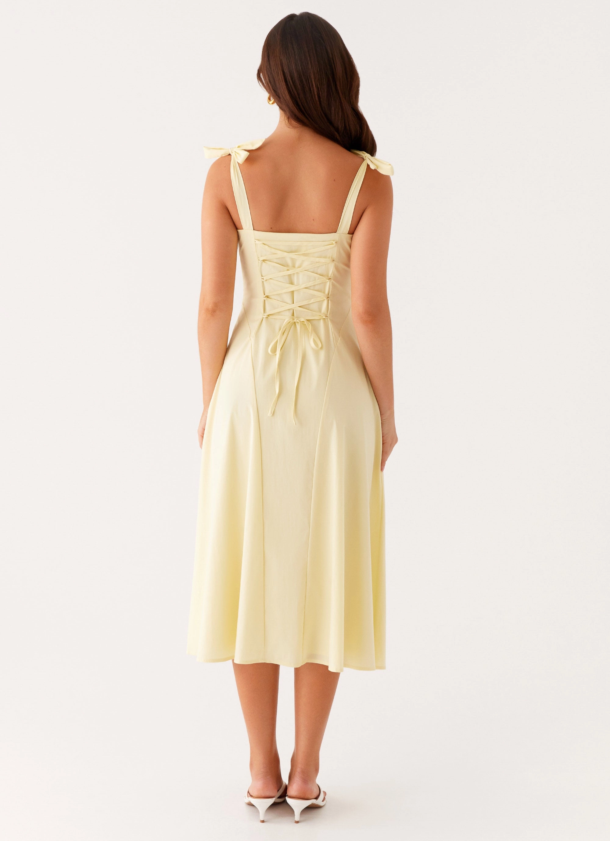 Street Elegance Adela Midi Dress - Yellow