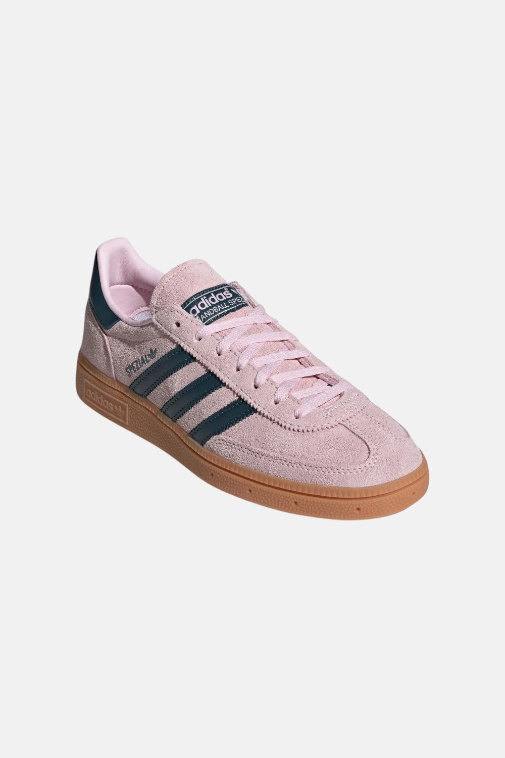 Adidas Handball Spezial Shoes in Clear Pink, Arctic Night & Gum Cushioned Walk