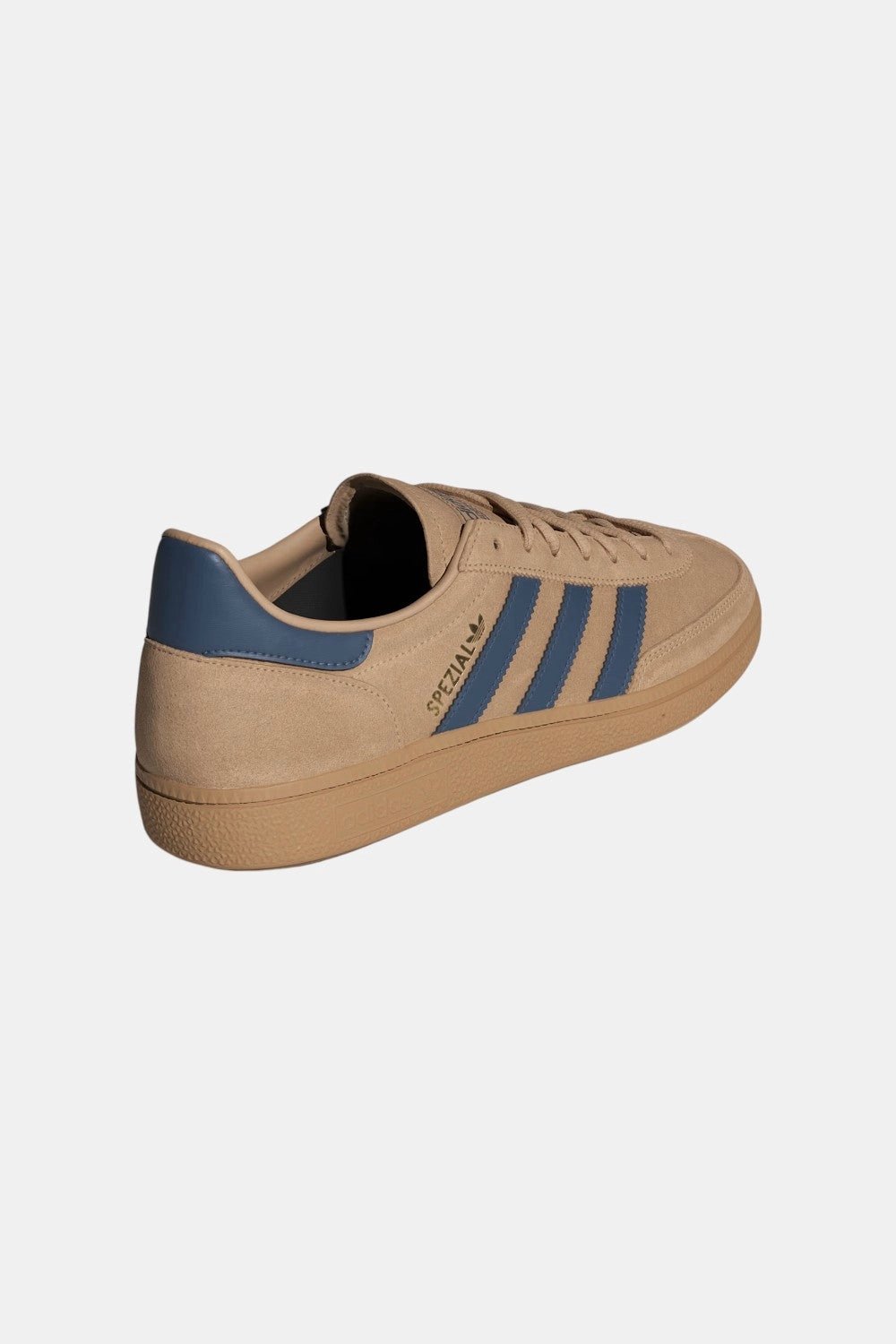 Adidas Handball Spezial Shoes in Warm Sandstone / Preloved Ink / Gold Metallic Comfort Tongue