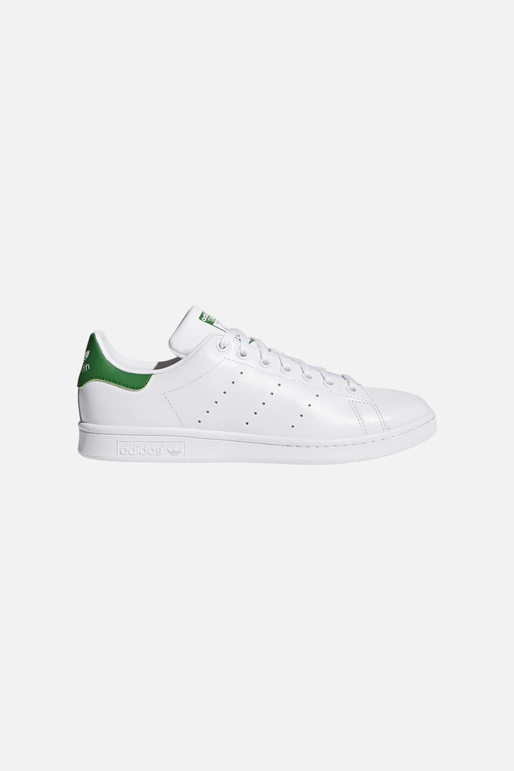 Adidas Stan Smith Shoes in Cloud / Core White / Green Busy Ready SportyDesign