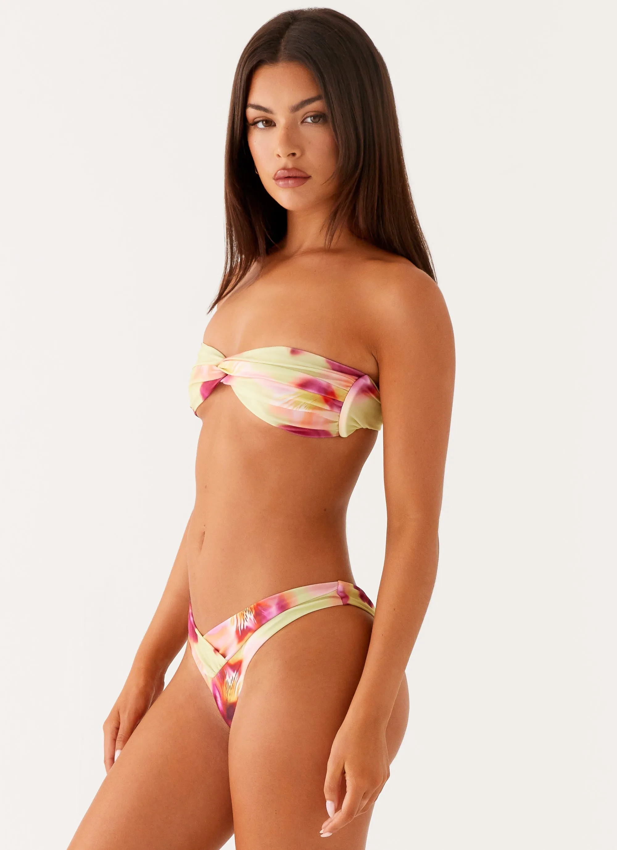 Delta Bikini Bottoms - Green Tropical Rub Free Inner Lining Sun Protective Layer