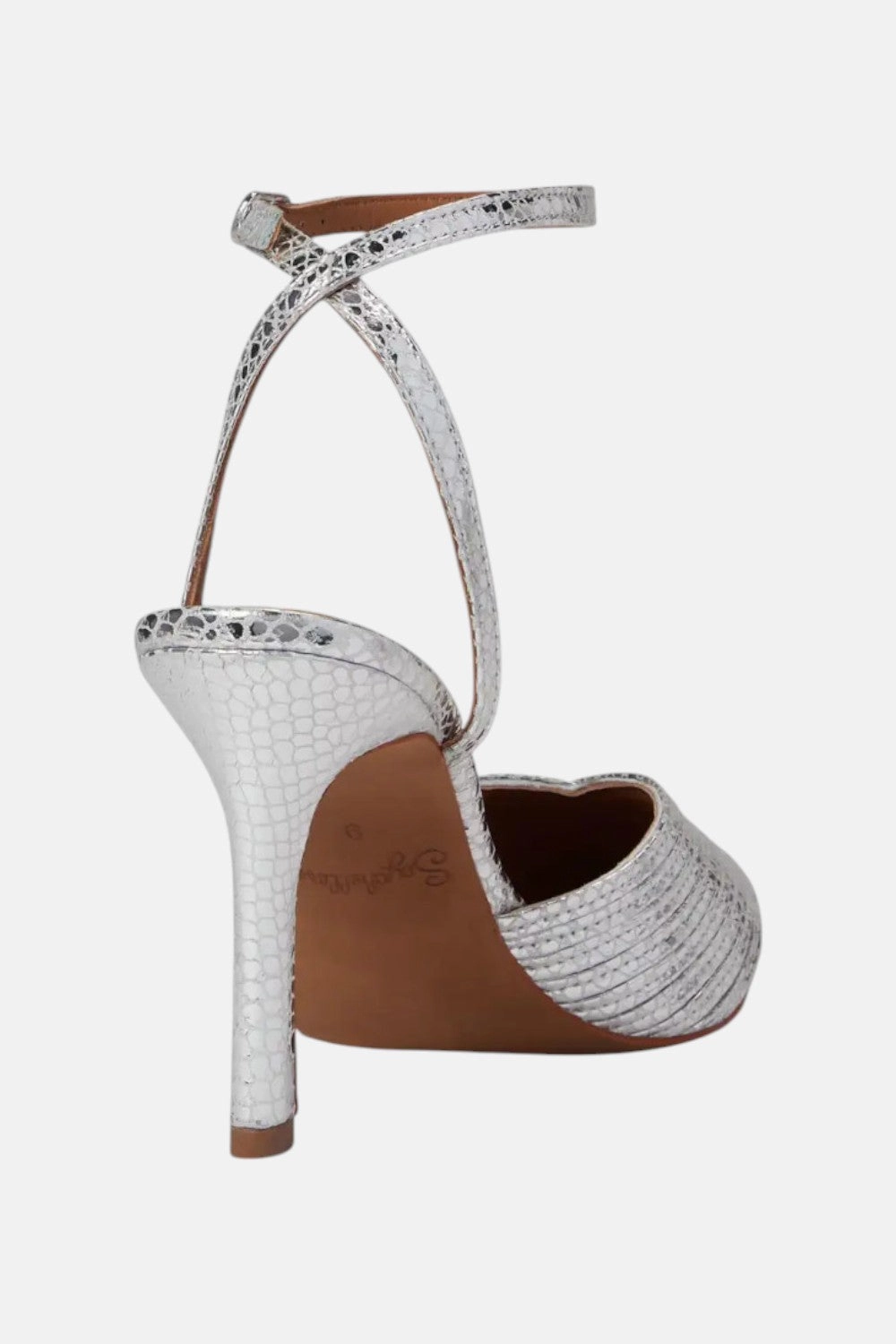 Enhanced Mobility Seychelles On To The Next Heels in Silver Metallic Leather