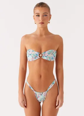 Wide Shoulder Straps Airlie Scrunch Bikini Bottoms - Santorini Floral