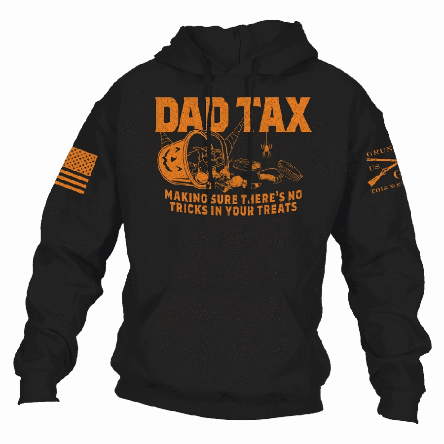 Dad Tax Halloween Hoodie - Black Jackal like Quick Movement Fit