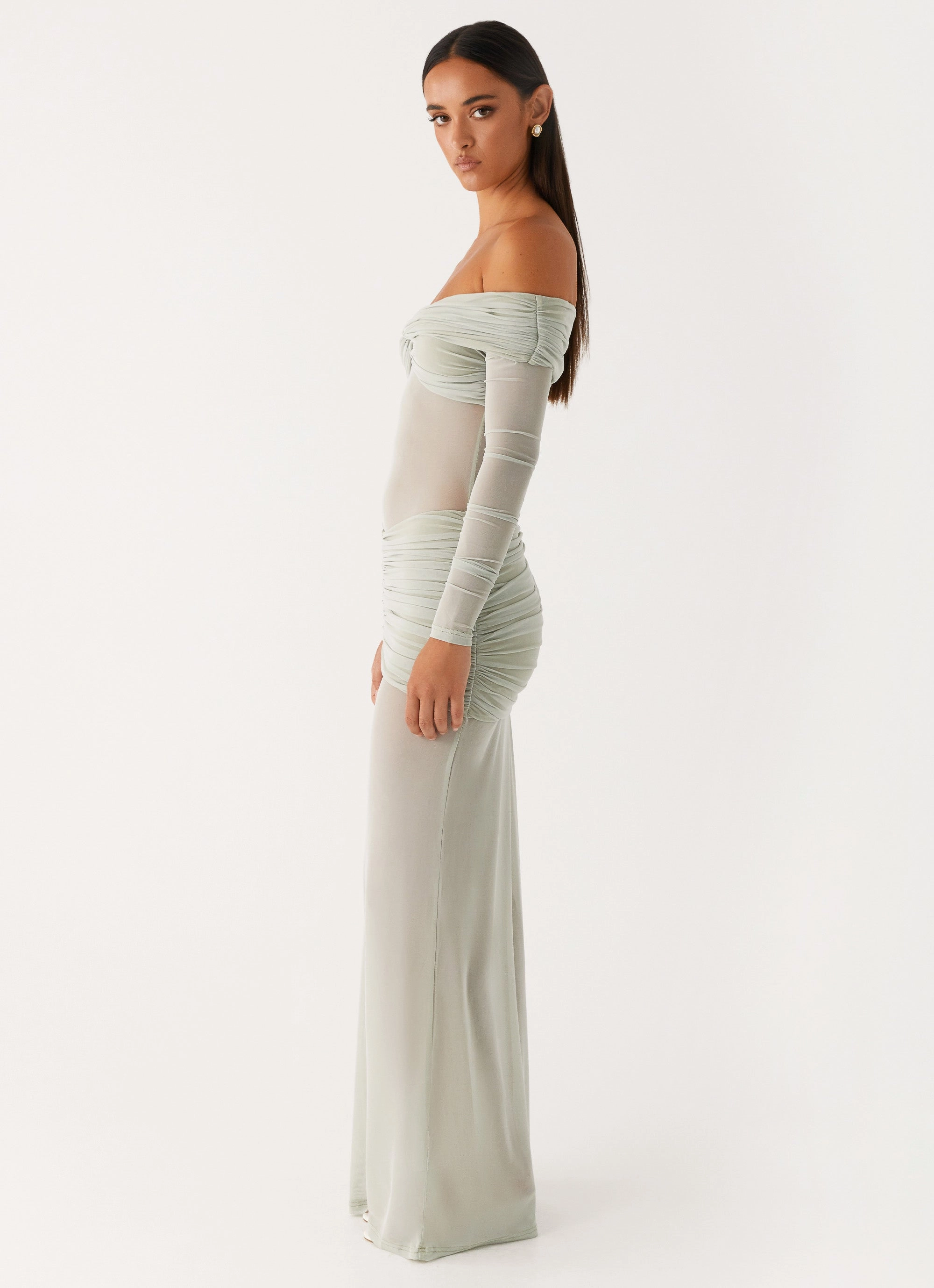 Layered Texture Perfect Fit Mercy Maxi Dress - Sage