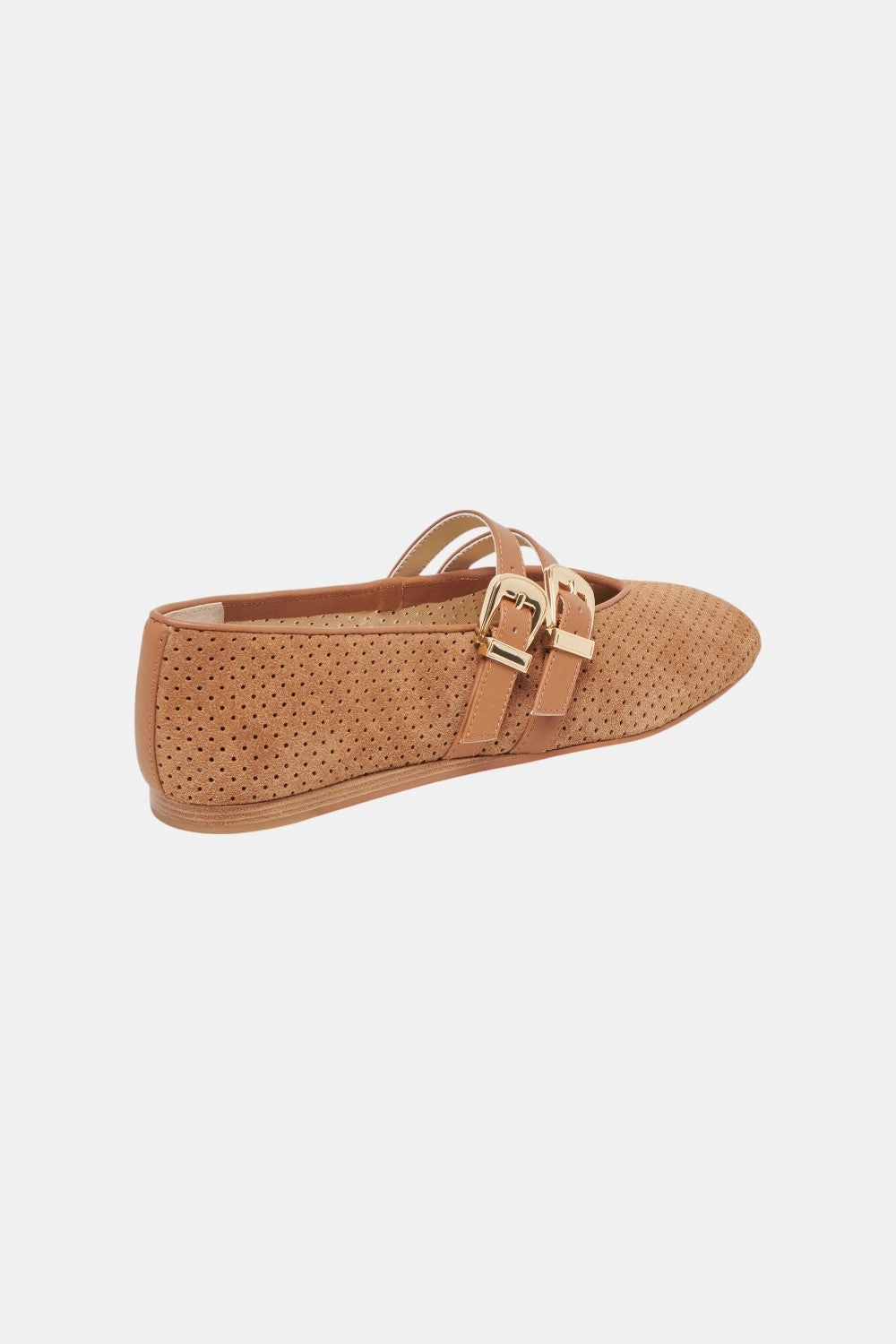 Dolce Vita Baylee Ballet Flats Pecan Perforated Suede Cozy Flats