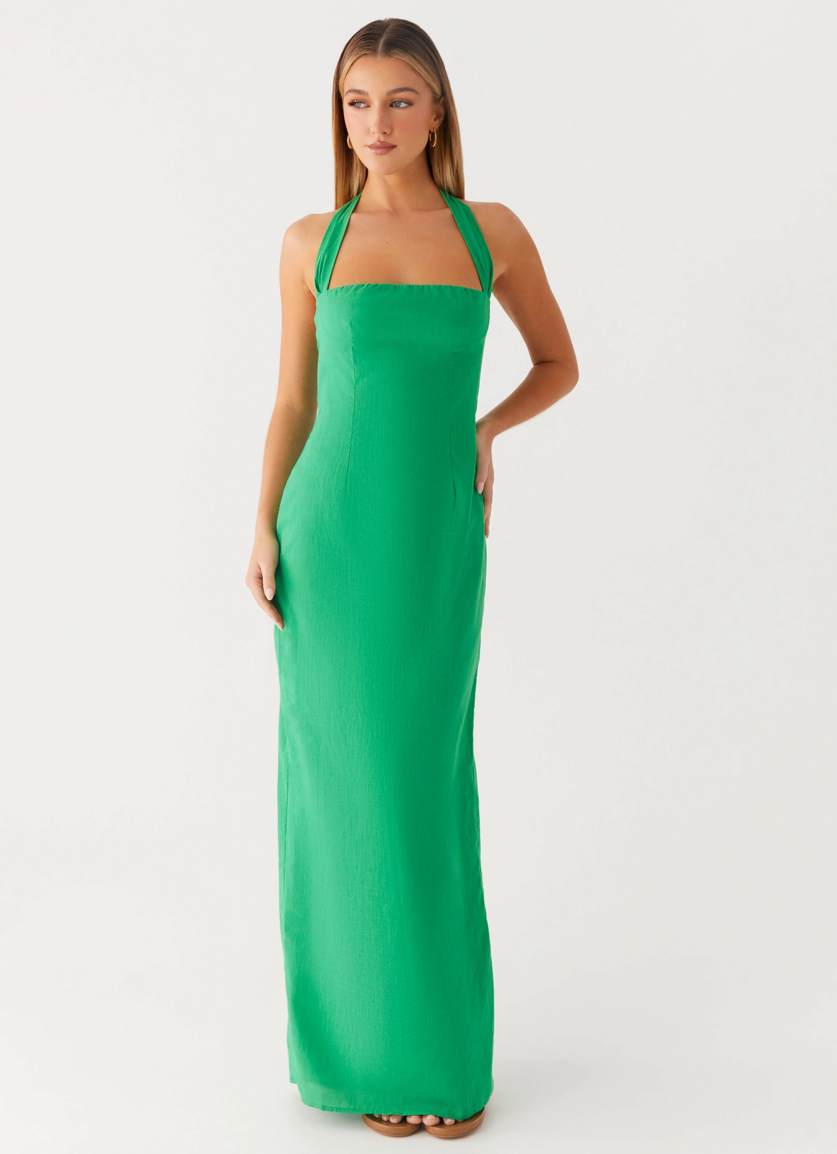 Smooth Edge Airy Movement Allyse Maxi Dress - Cactus