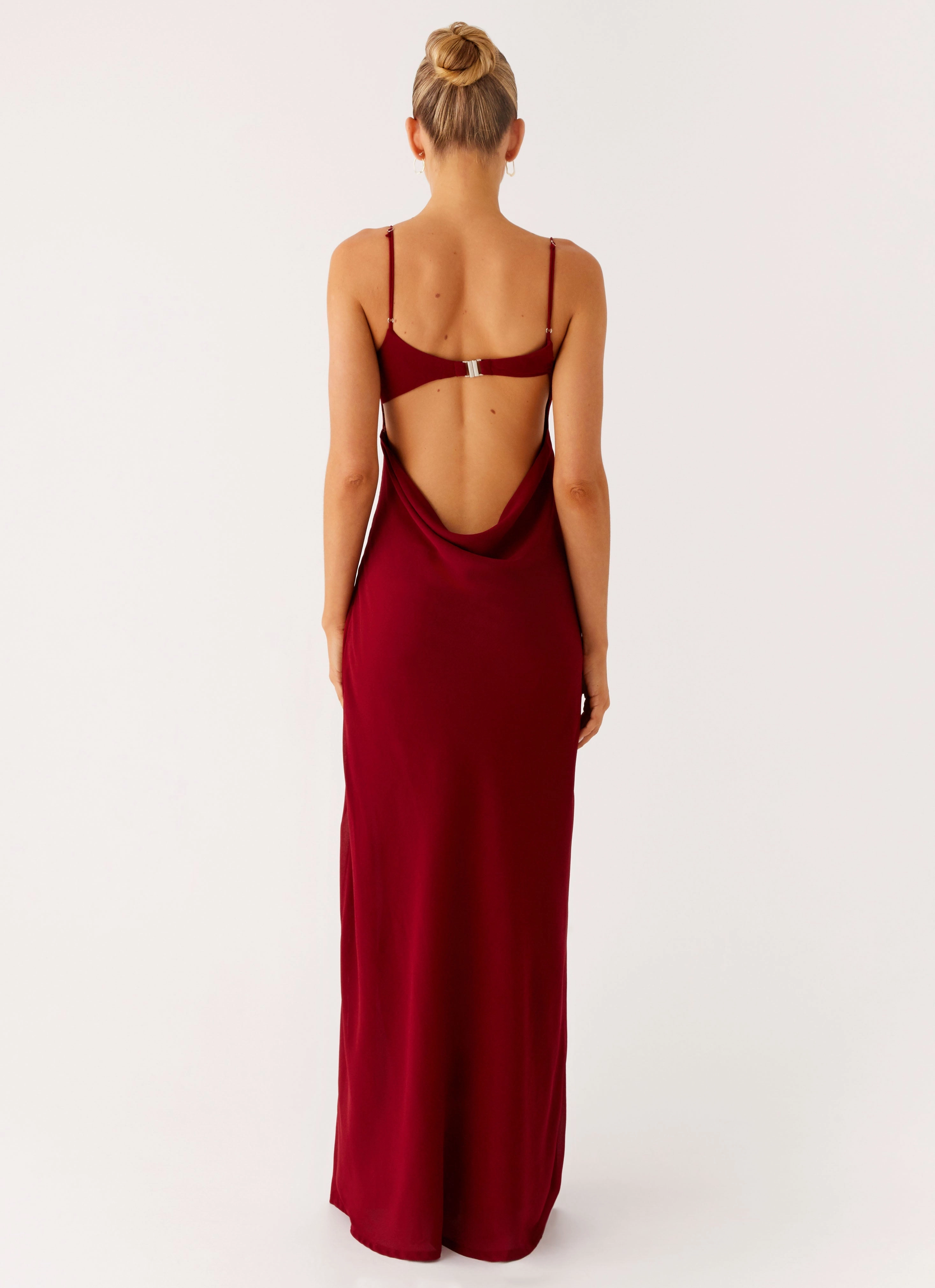 Alouette Maxi Dress - Burgundy Fresh Look