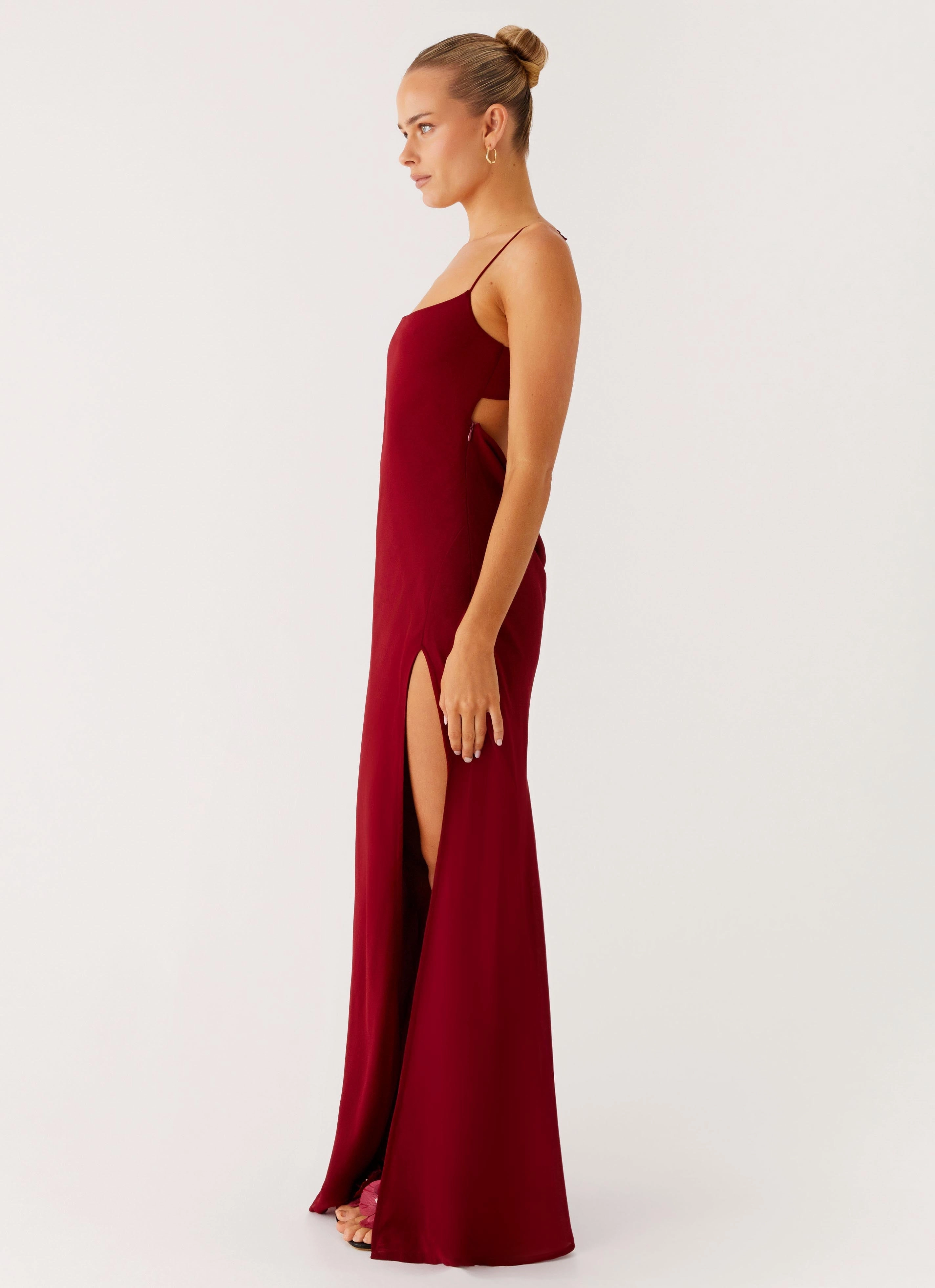 Gentle Shine Alouette Maxi Dress - Burgundy