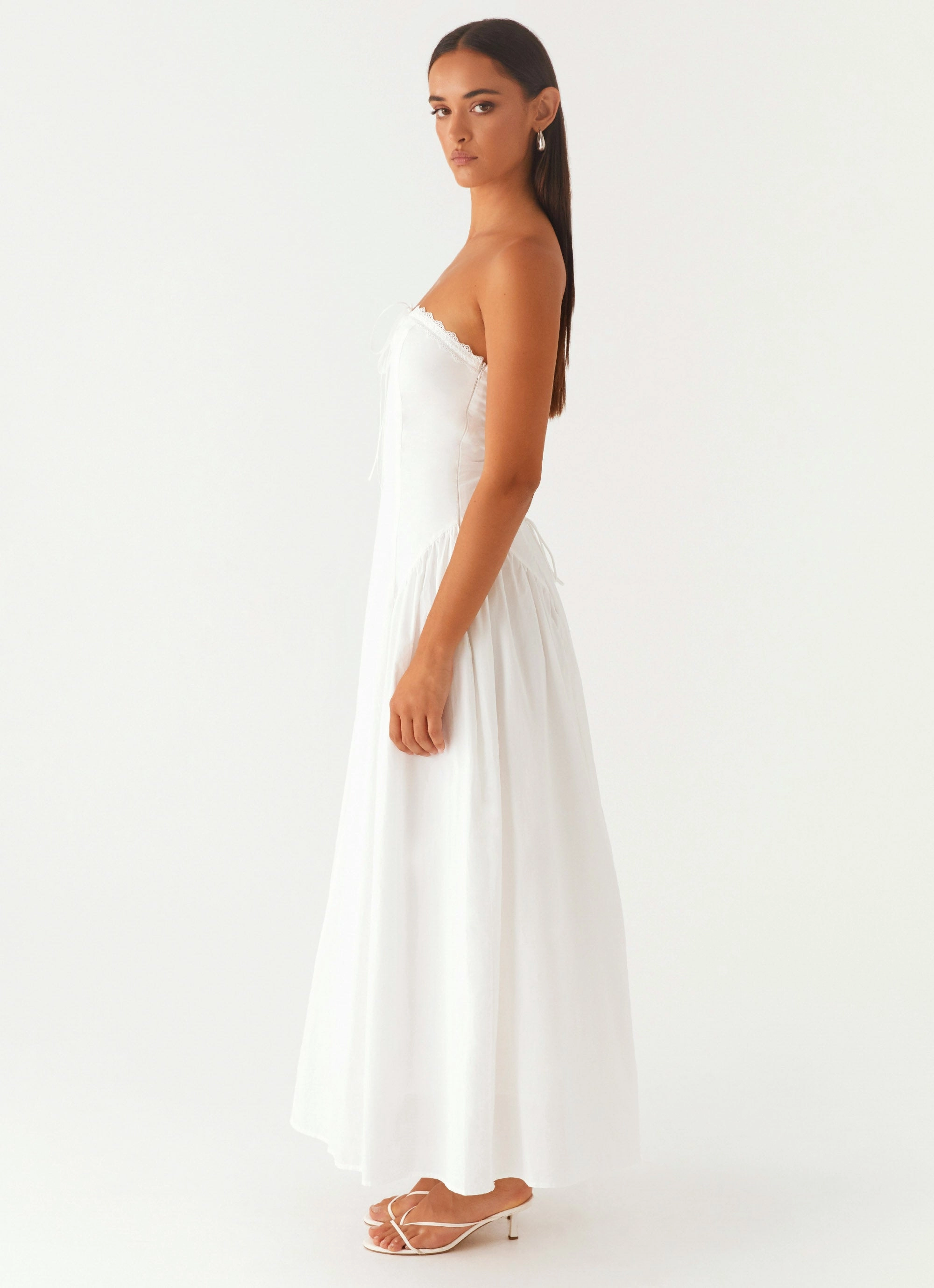 Autumn Mood Simple Shape Burleigh Maxi Dress - Ivory