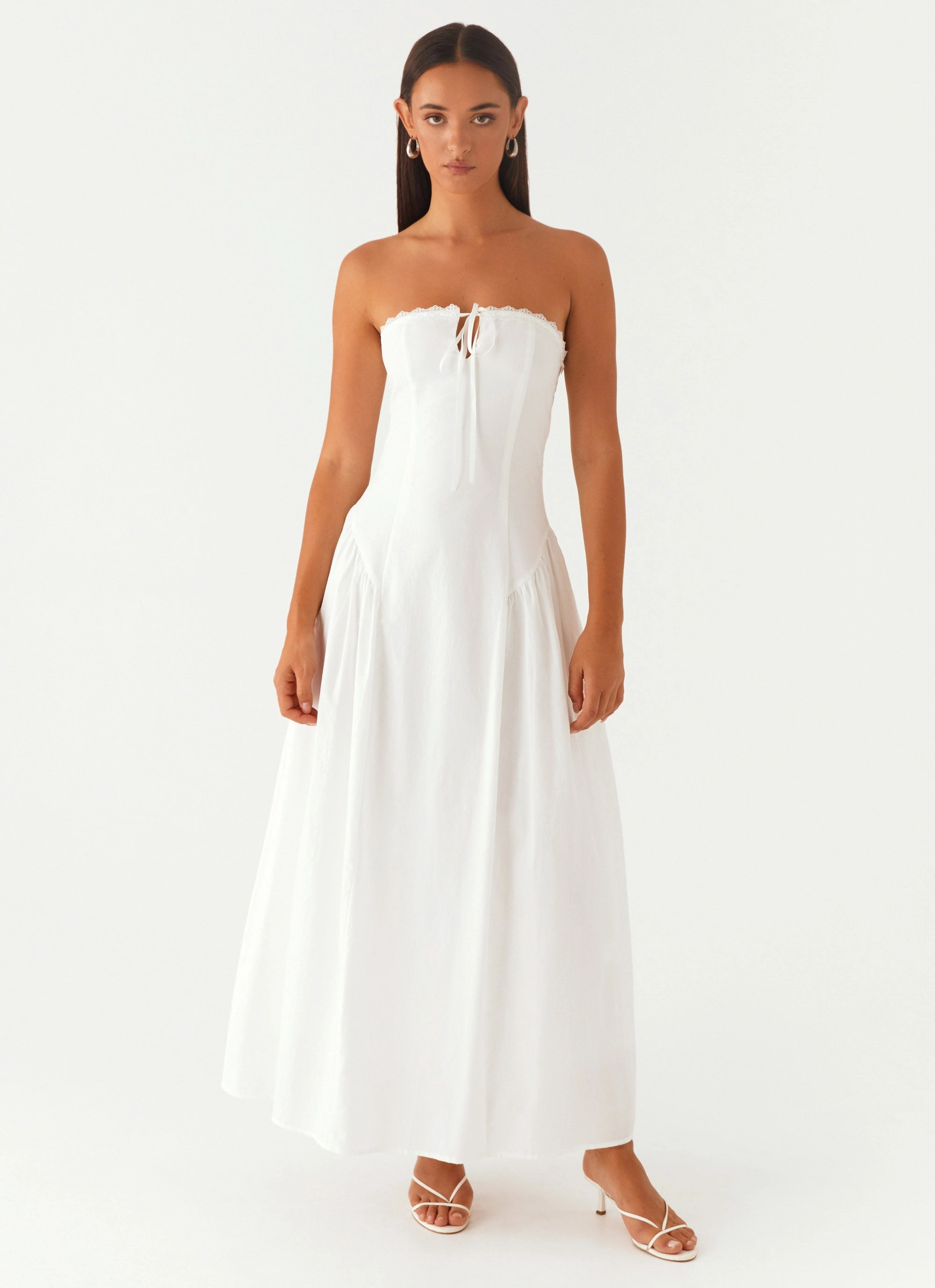 Work Appropriate Natural Texture Burleigh Maxi Dress - Ivory