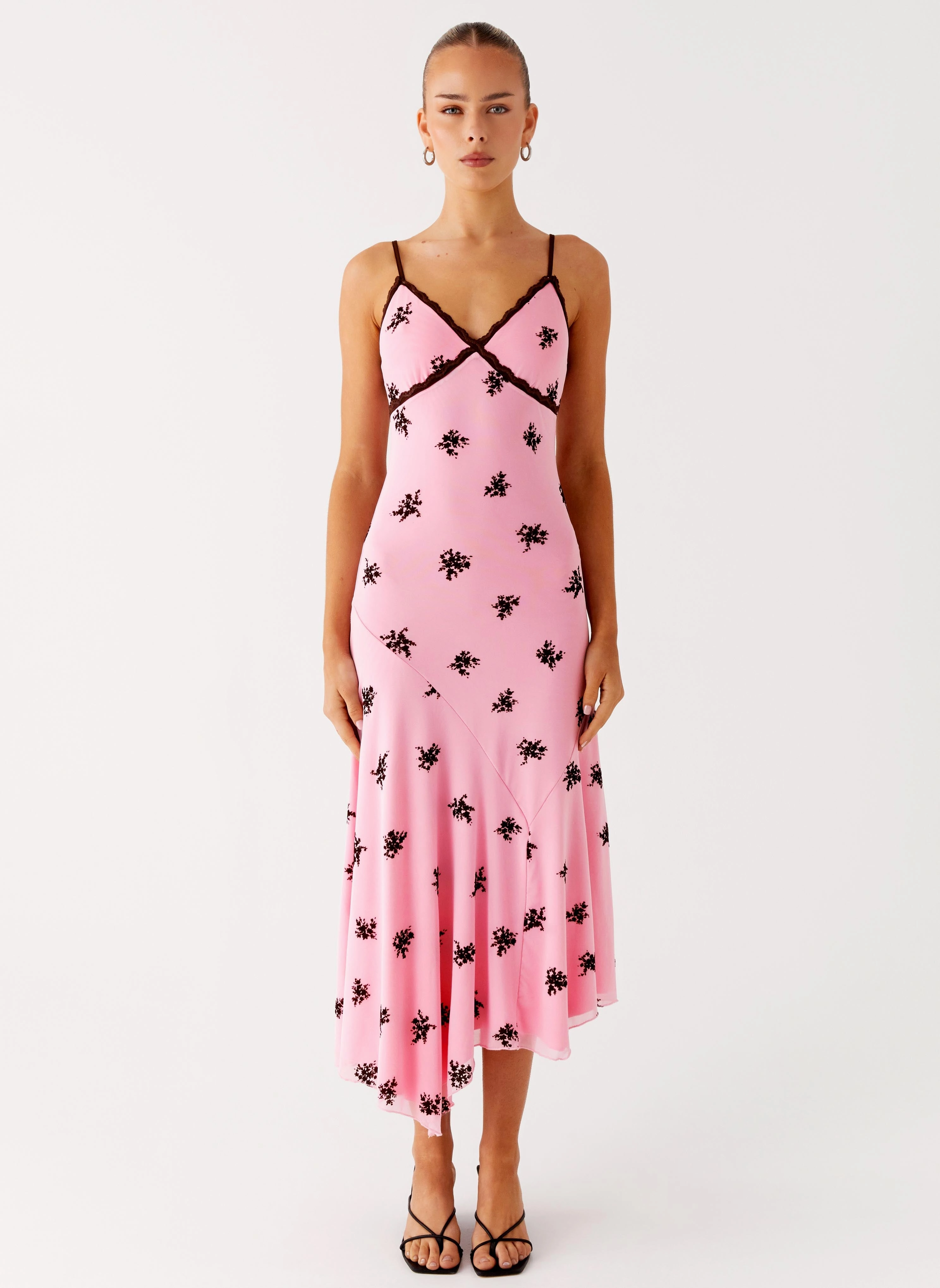 Amelia Midi Dress - Pink Shine Soft