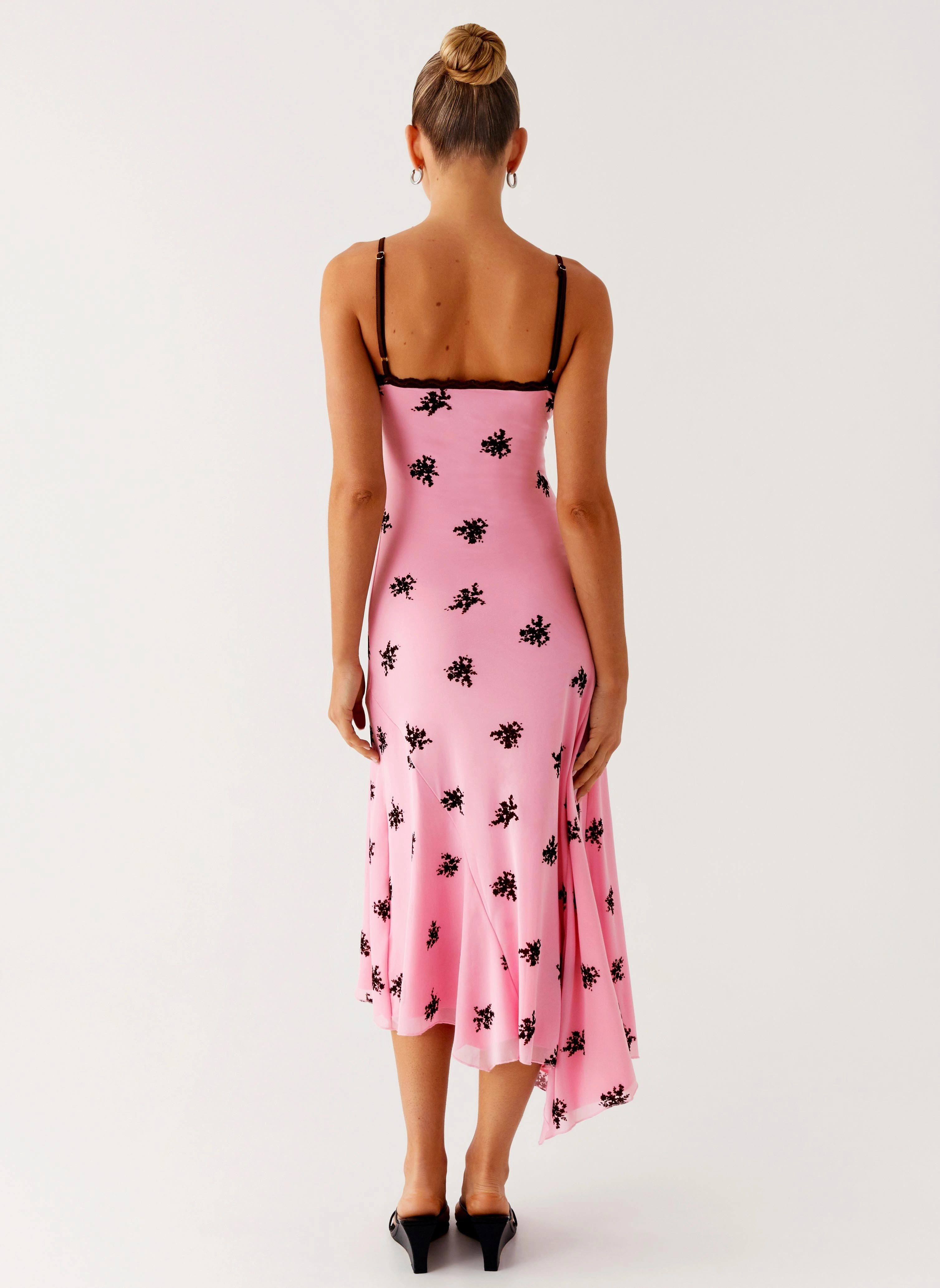 Amelia Midi Dress - Pink Underwire-Support Modest Cut