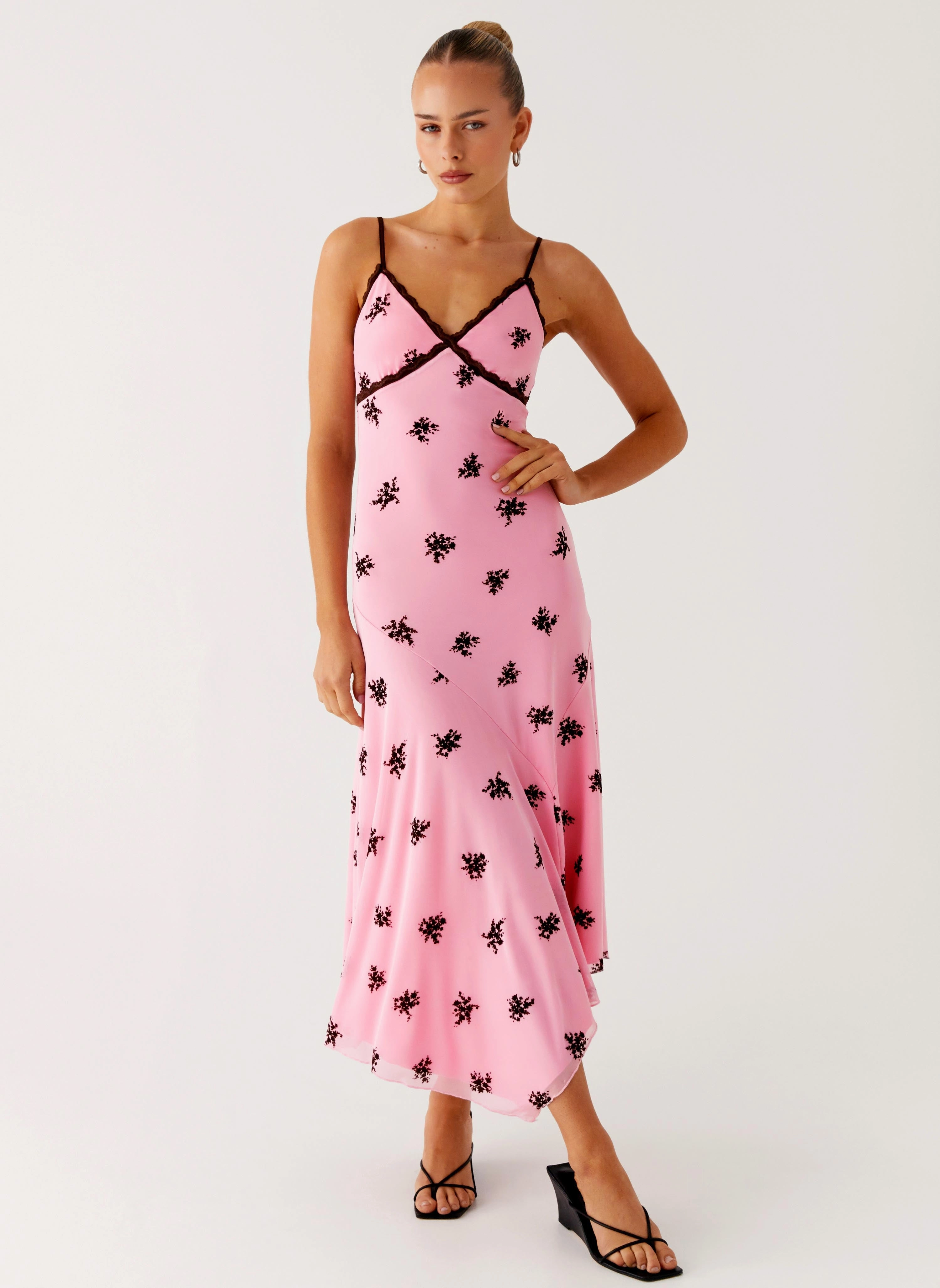 Amelia Midi Dress - Pink Silky Movement Everyday Comfort Wear