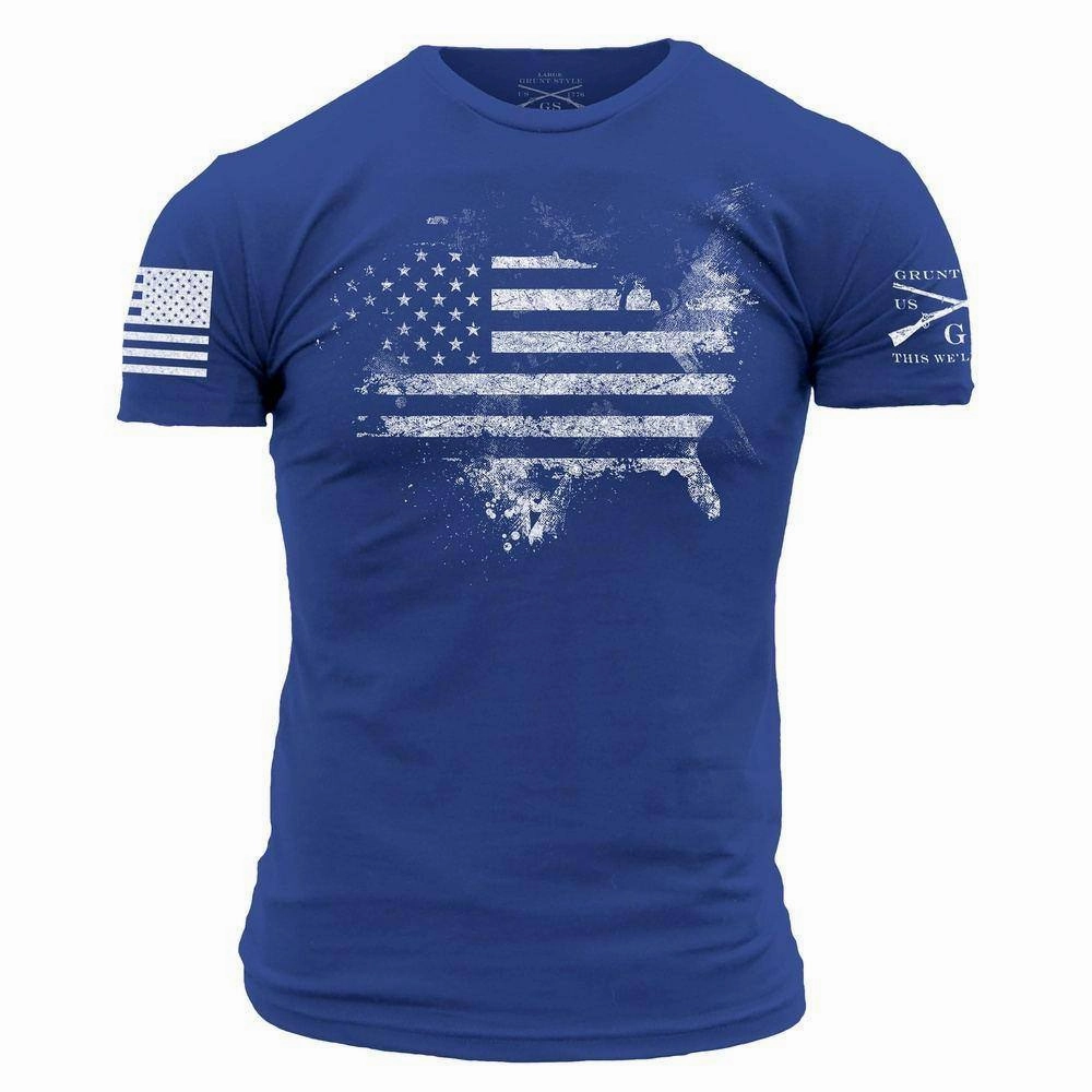 American Acid T-Shirt - Royal Blue Quick Drying All-Season Wear