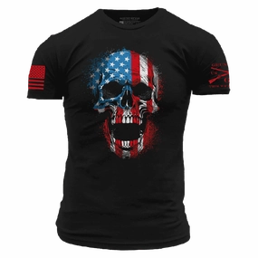 Classic timelessness All Day Flex American Reaper Skull T-Shirt - Black
