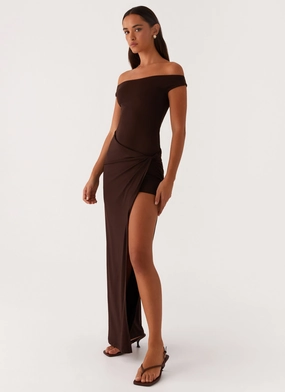 Comfy Style Amerie Maxi Dress - Chocolate