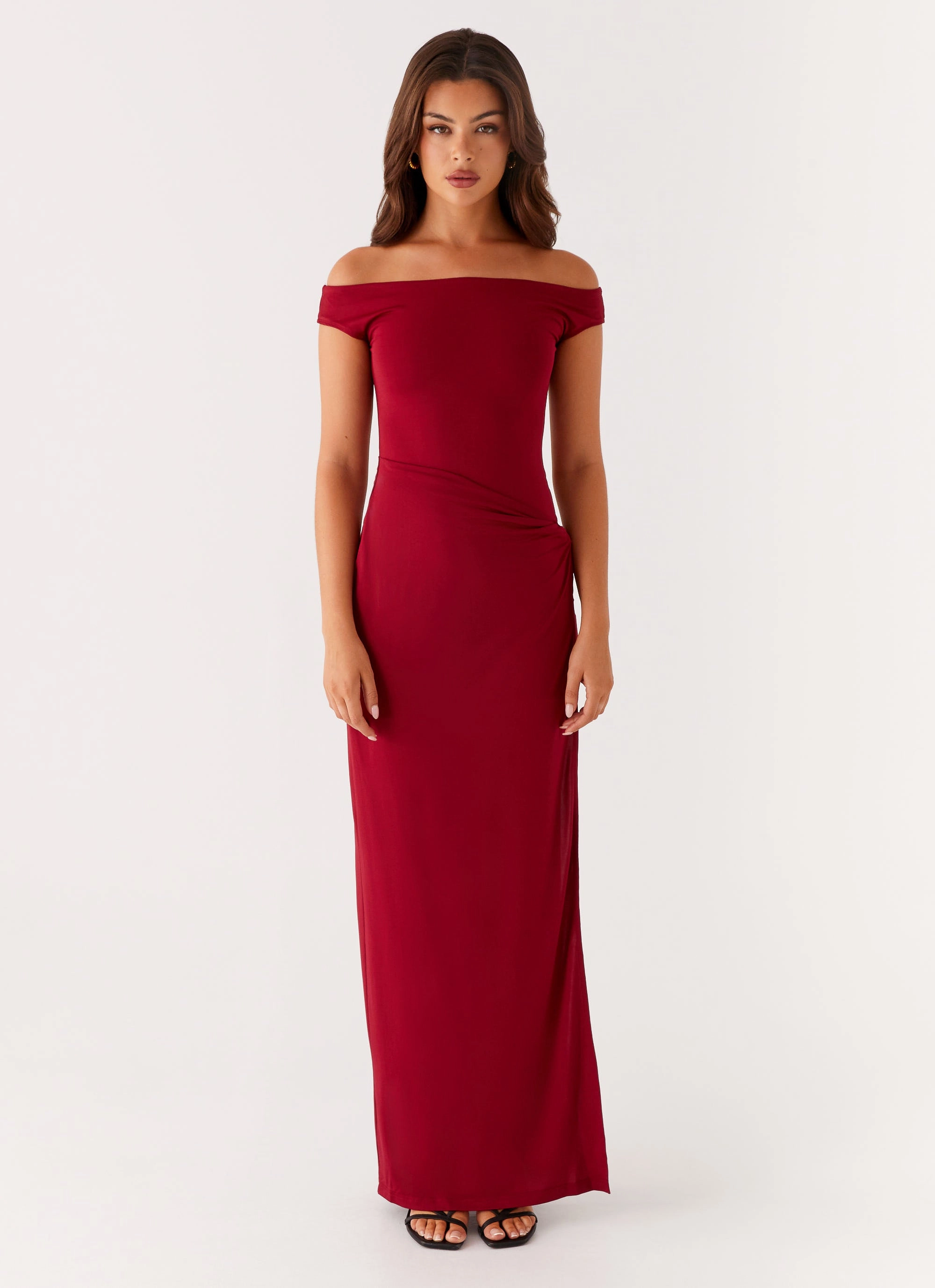 Amerie Maxi Dress - Maroon Romantic Bloom