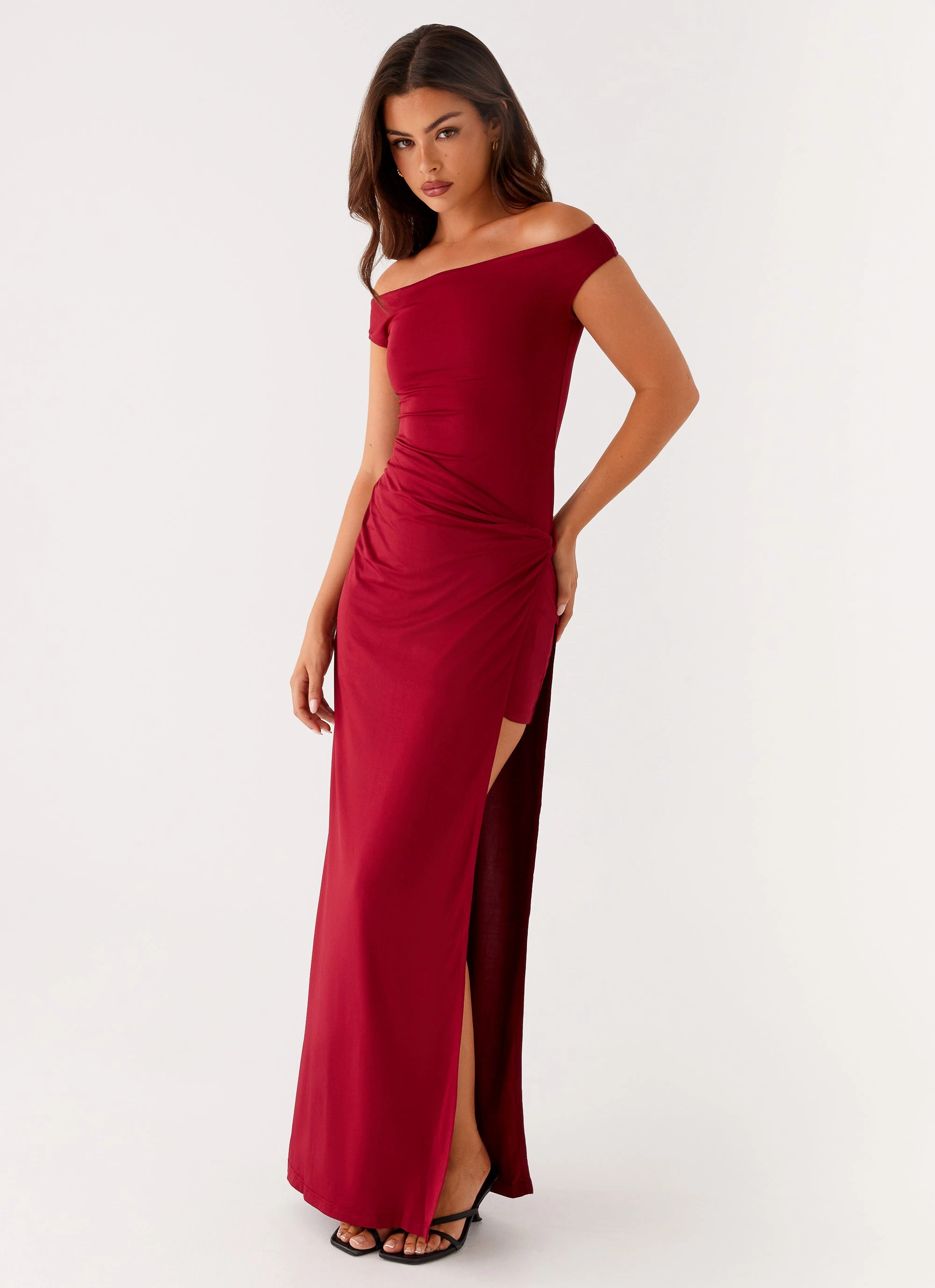 Amerie Maxi Dress - Maroon Trend Movement