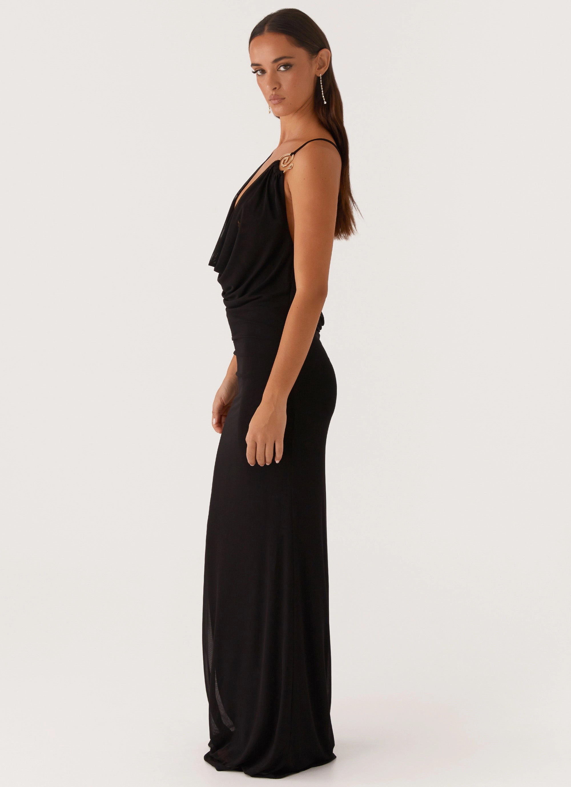 Game Player Maxi Dress - Black Olive Fresh