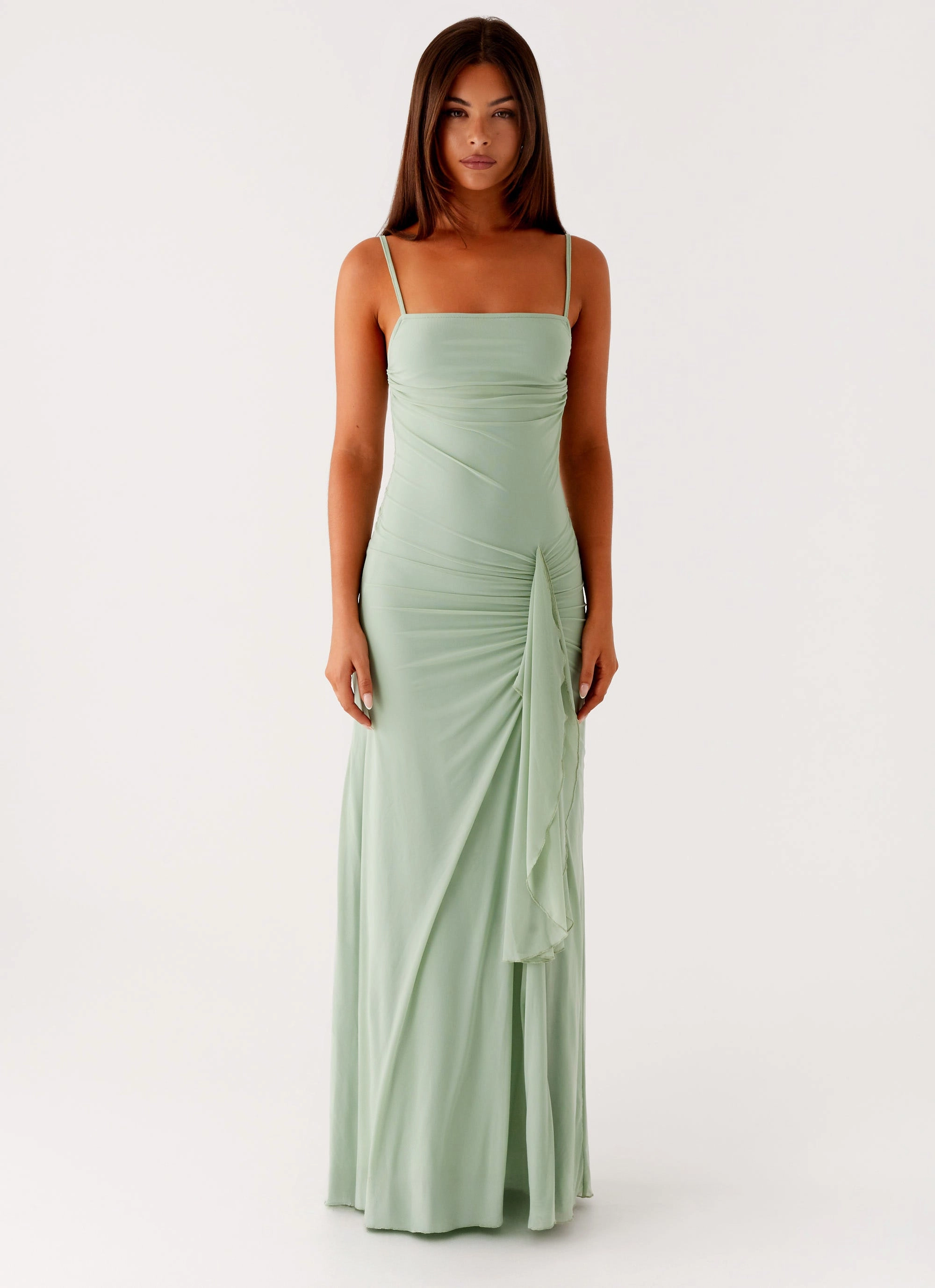 Flowy summer gown Amphi Maxi Dress - Sage