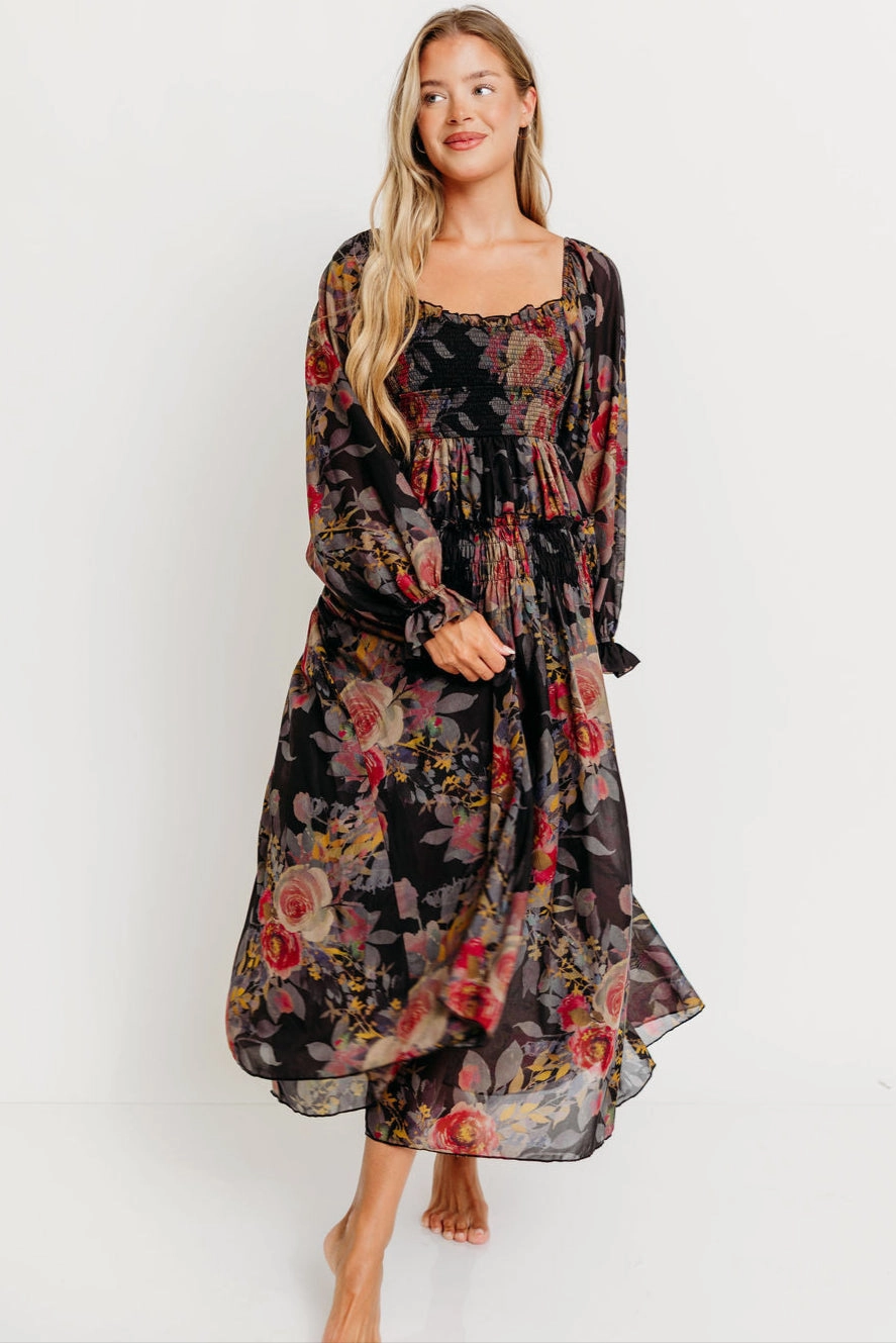 Analise Blaine Maxi Dress in Black Color Glow Stylish Design