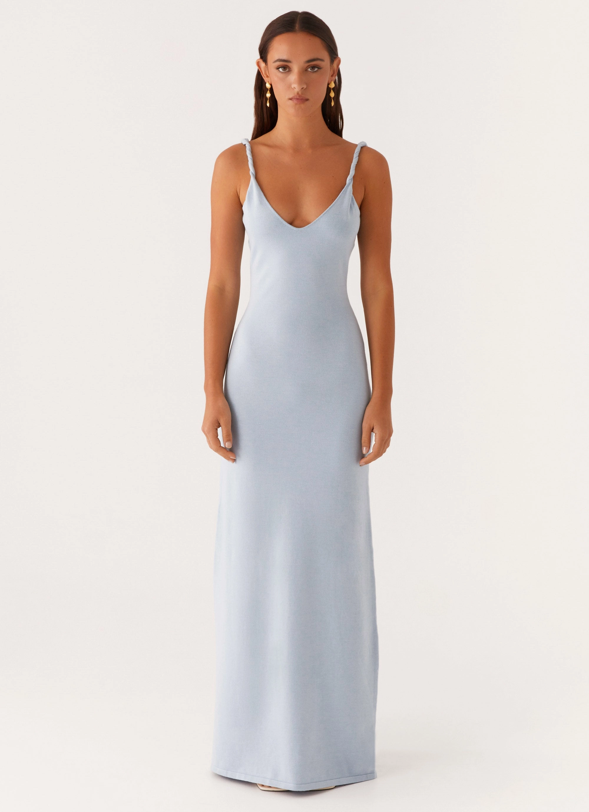 Daily Form Chic Silhouette Anastasia Maxi Dress - Blue