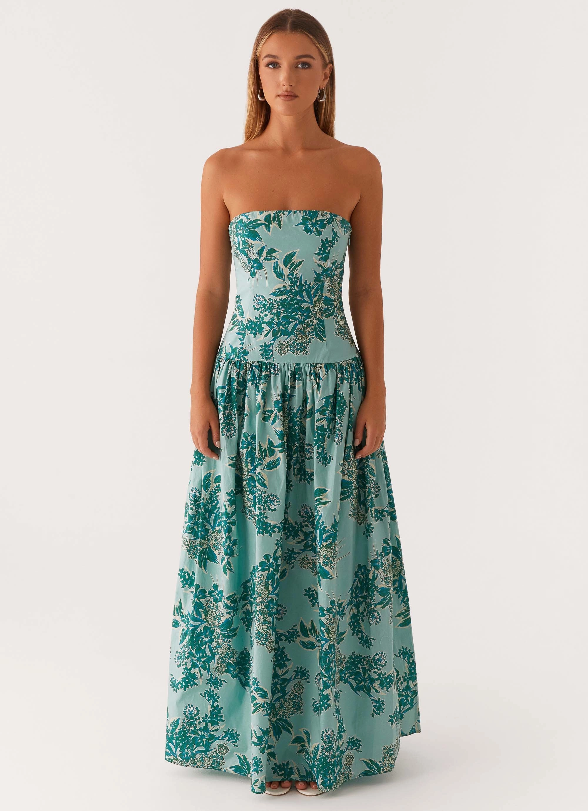 Andorra Maxi Dress - Cloud Nine Floral Sleek Layer