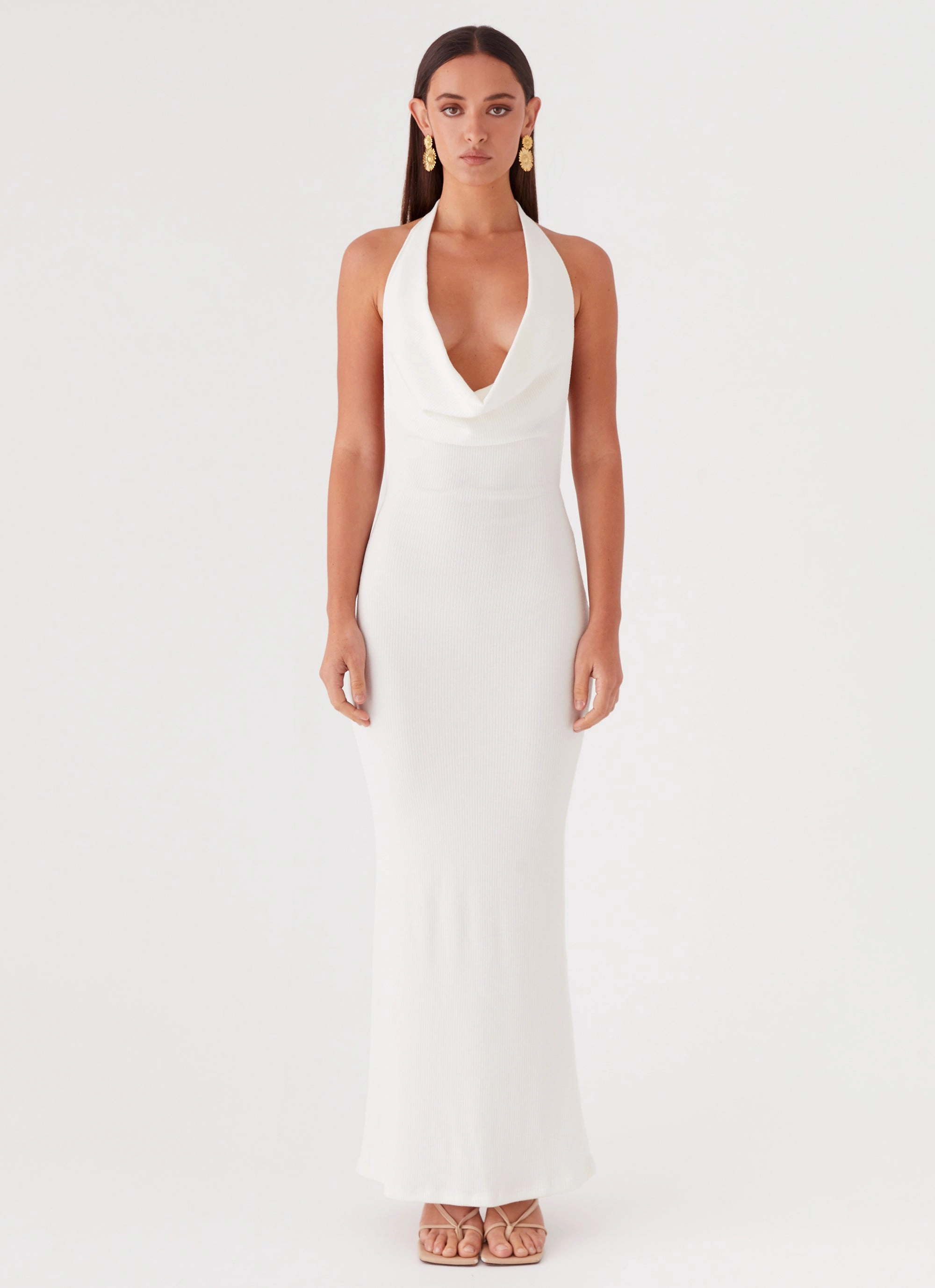 Anella Maxi Dress - White Feminine Energy Trend Smart