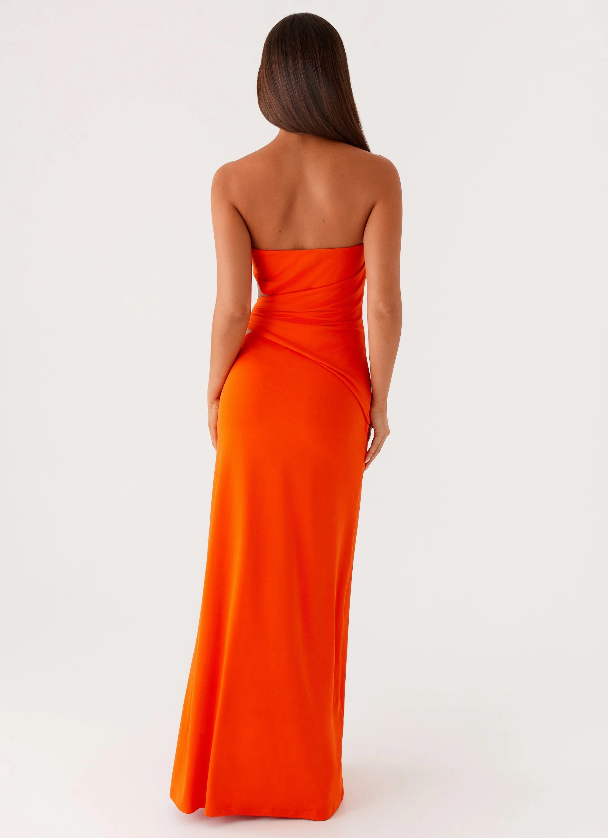 Anetta Maxi Dress - Orange Urban Fit Tailored Style