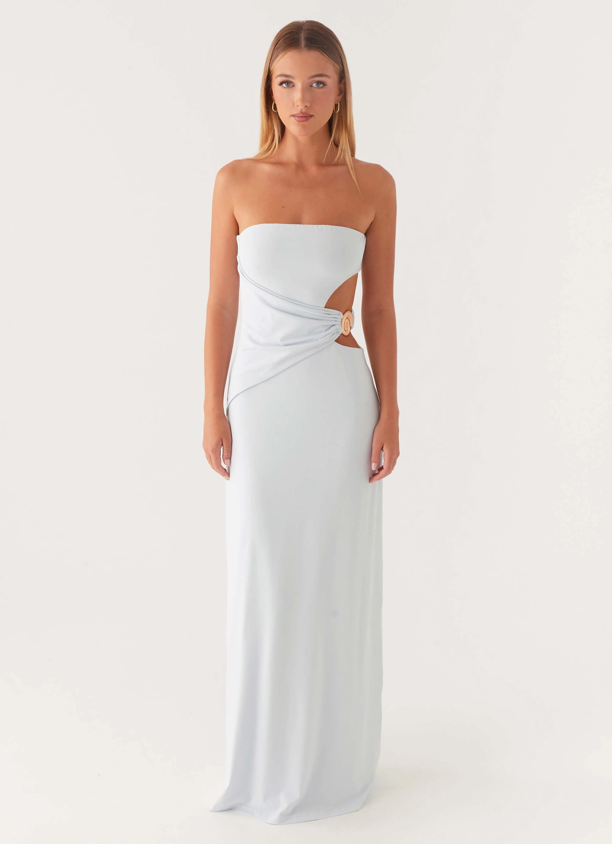 Cloud Light Anetta Maxi Dress - Pale Blue