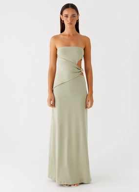Elegant Look Sunset Glow Anetta Maxi Dress - Sage
