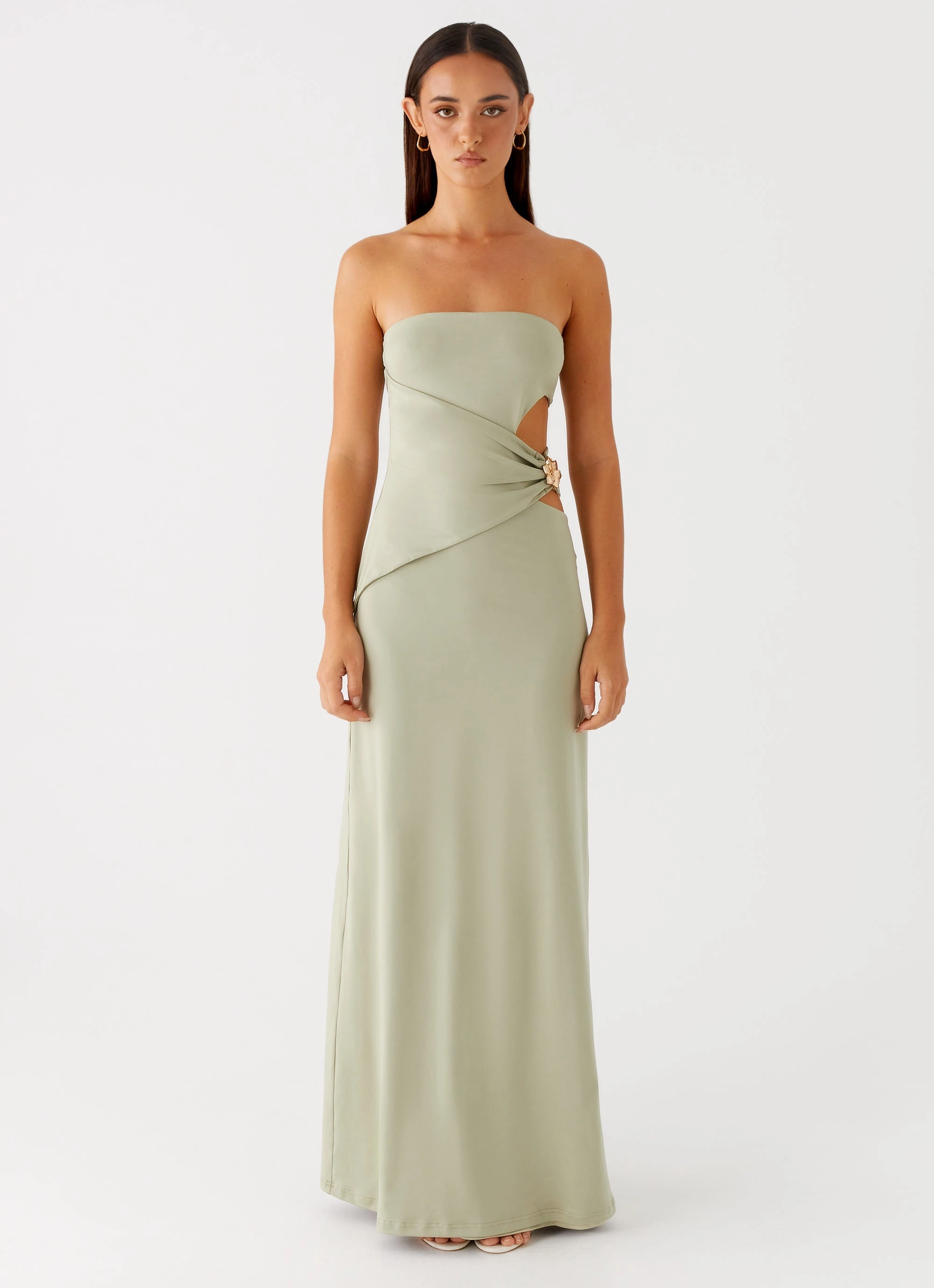 Elegant Look Sunset Glow Anetta Maxi Dress - Sage