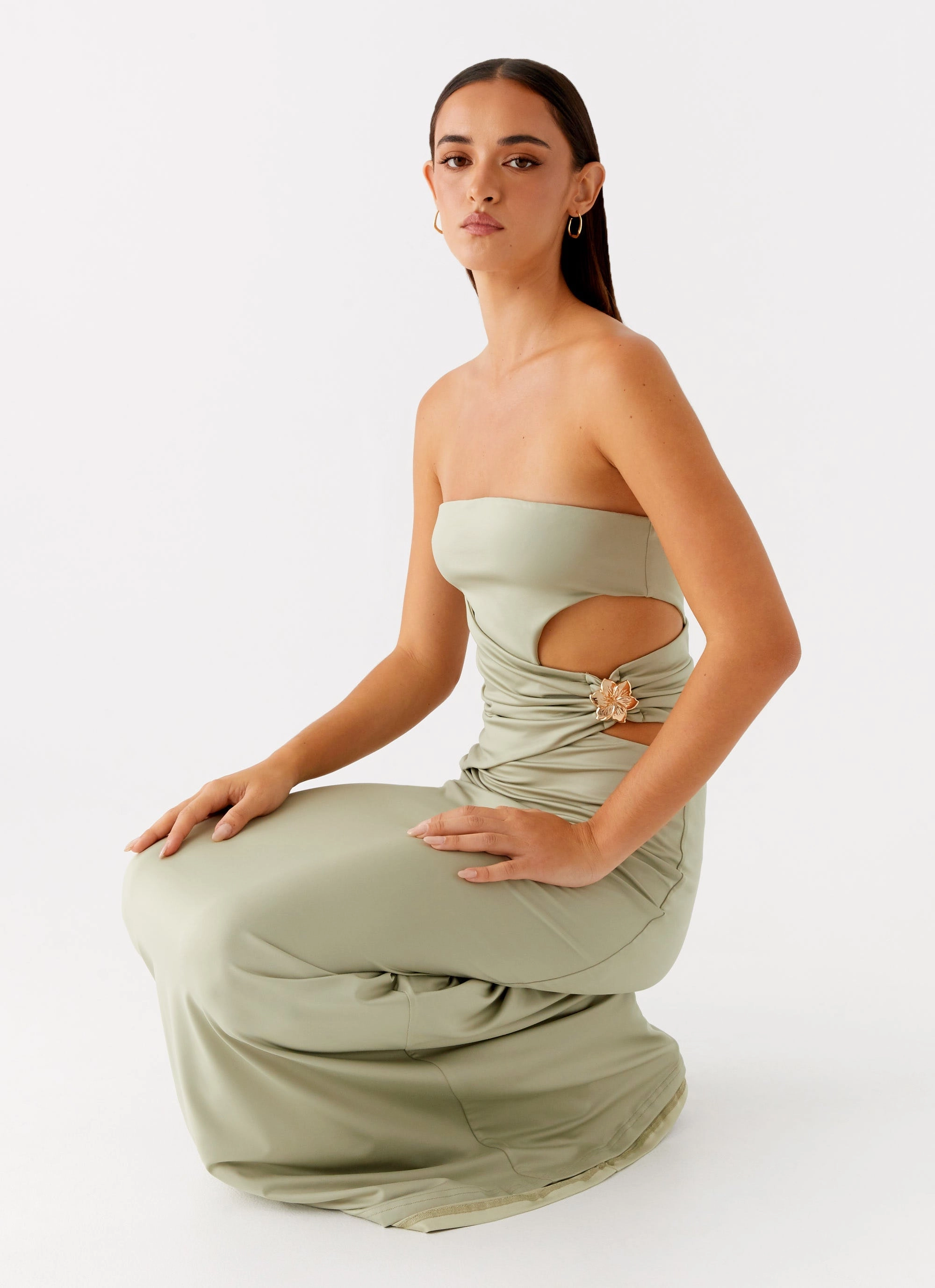 Anetta Maxi Dress - Sage Inner Glow Comfort Fit