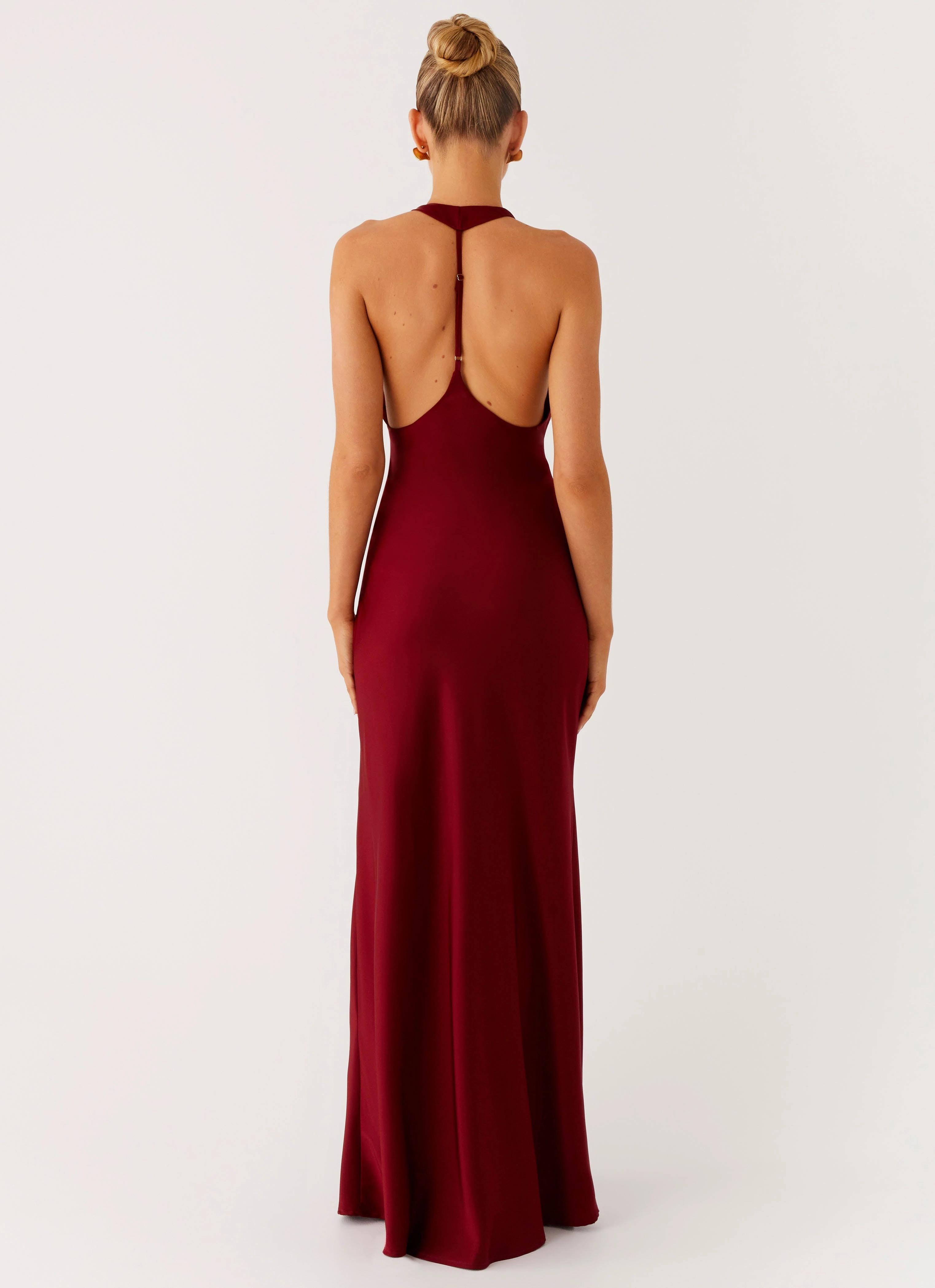 Angie Maxi Dress - Burgundy Countryside-Style Modern-style