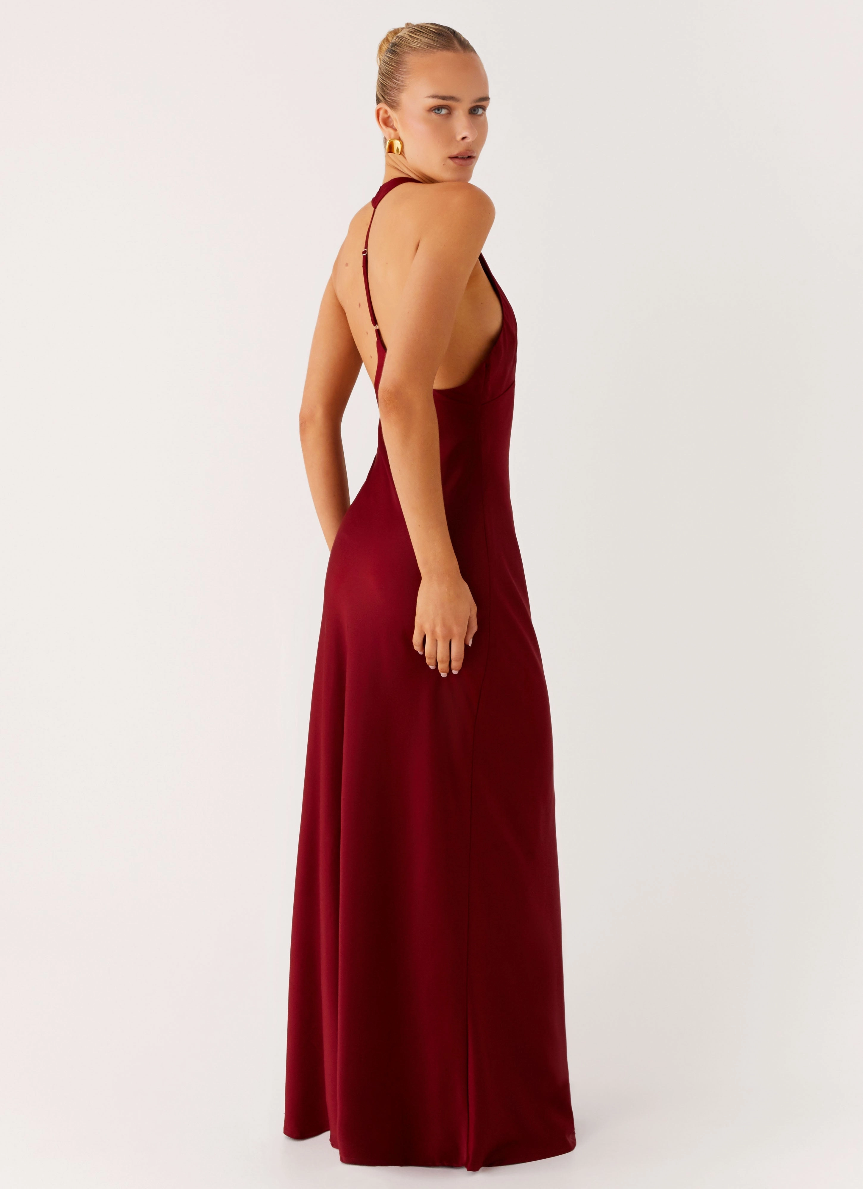 Soft Shape Angie Maxi Dress - Burgundy