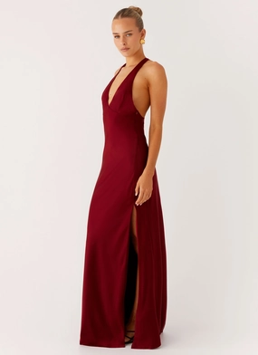 Angie Maxi Dress - Burgundy Calm Energy