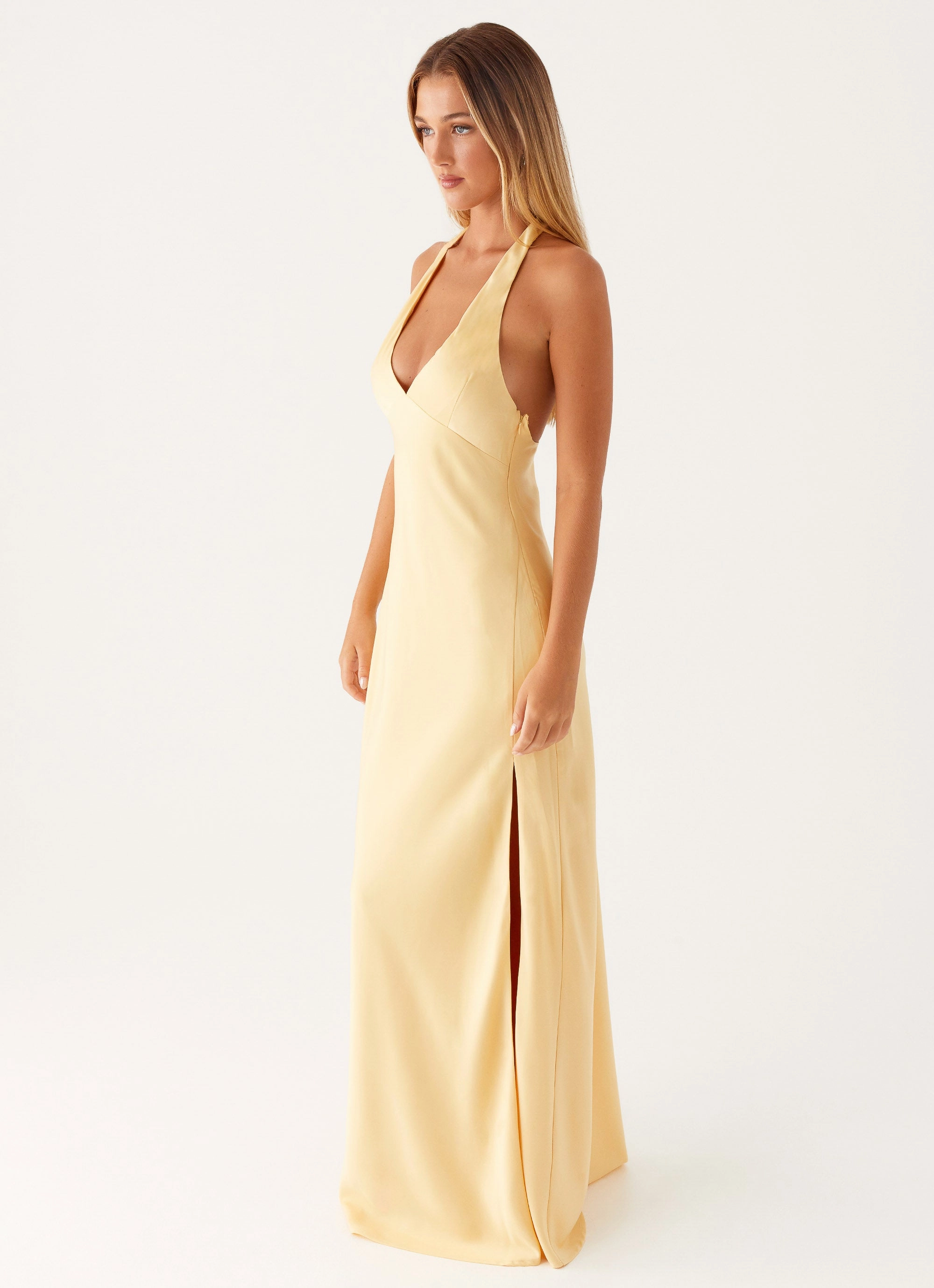 EasyCareMaterial Monochrome Mood Angie Maxi Dress - Yellow