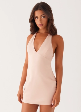Angie Mini Dress - Baby Pink Effortless Layer Wear