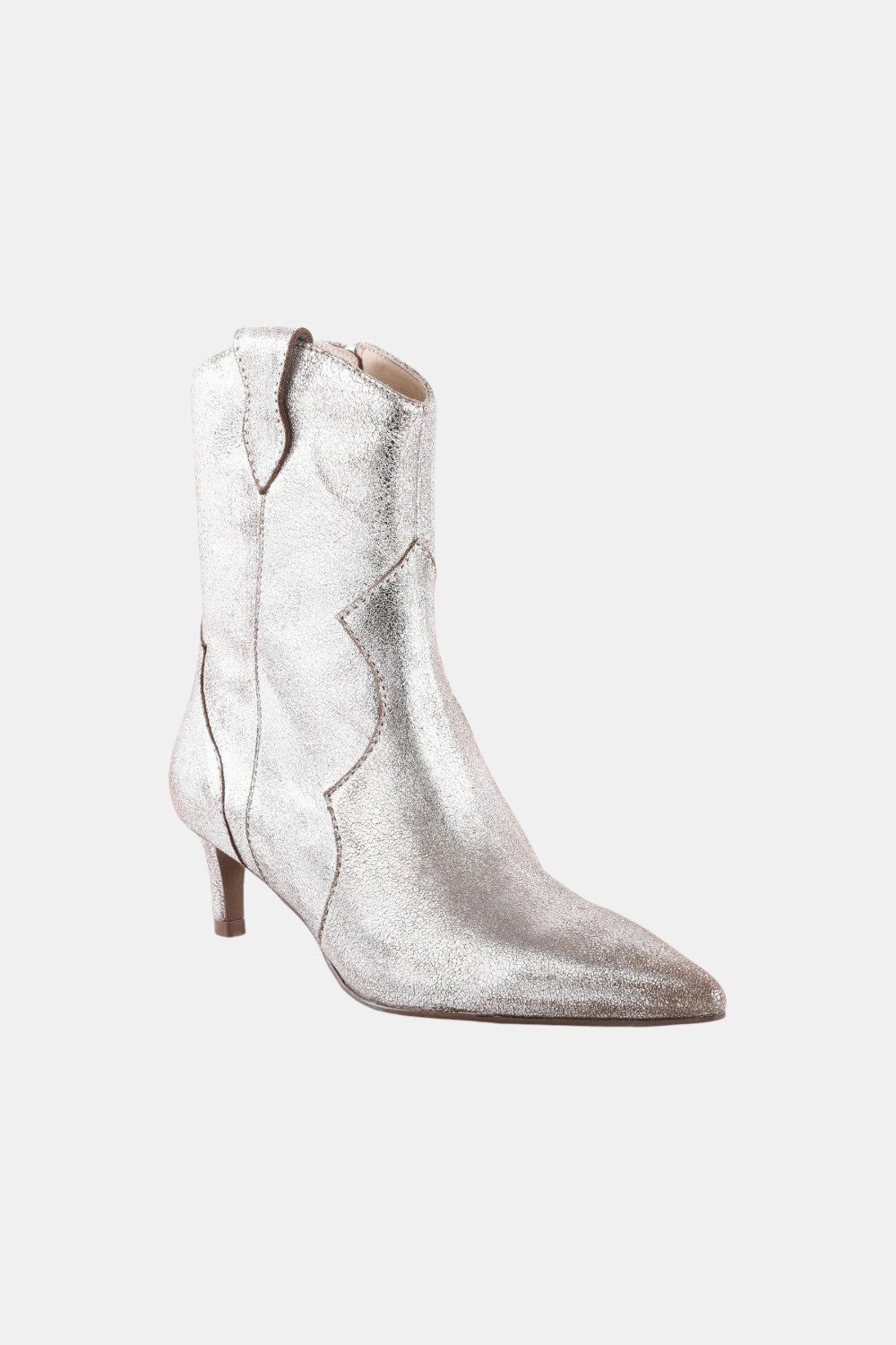 Seychelles Dallas Distressed Pewter Bootie Soft Insole