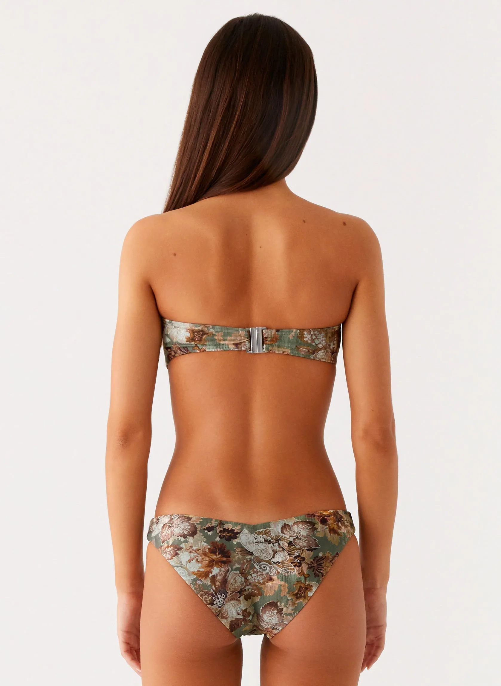 Vibrant Patterns Vacation Time Delta Bandeau Bikini Top - Vintage Blossom